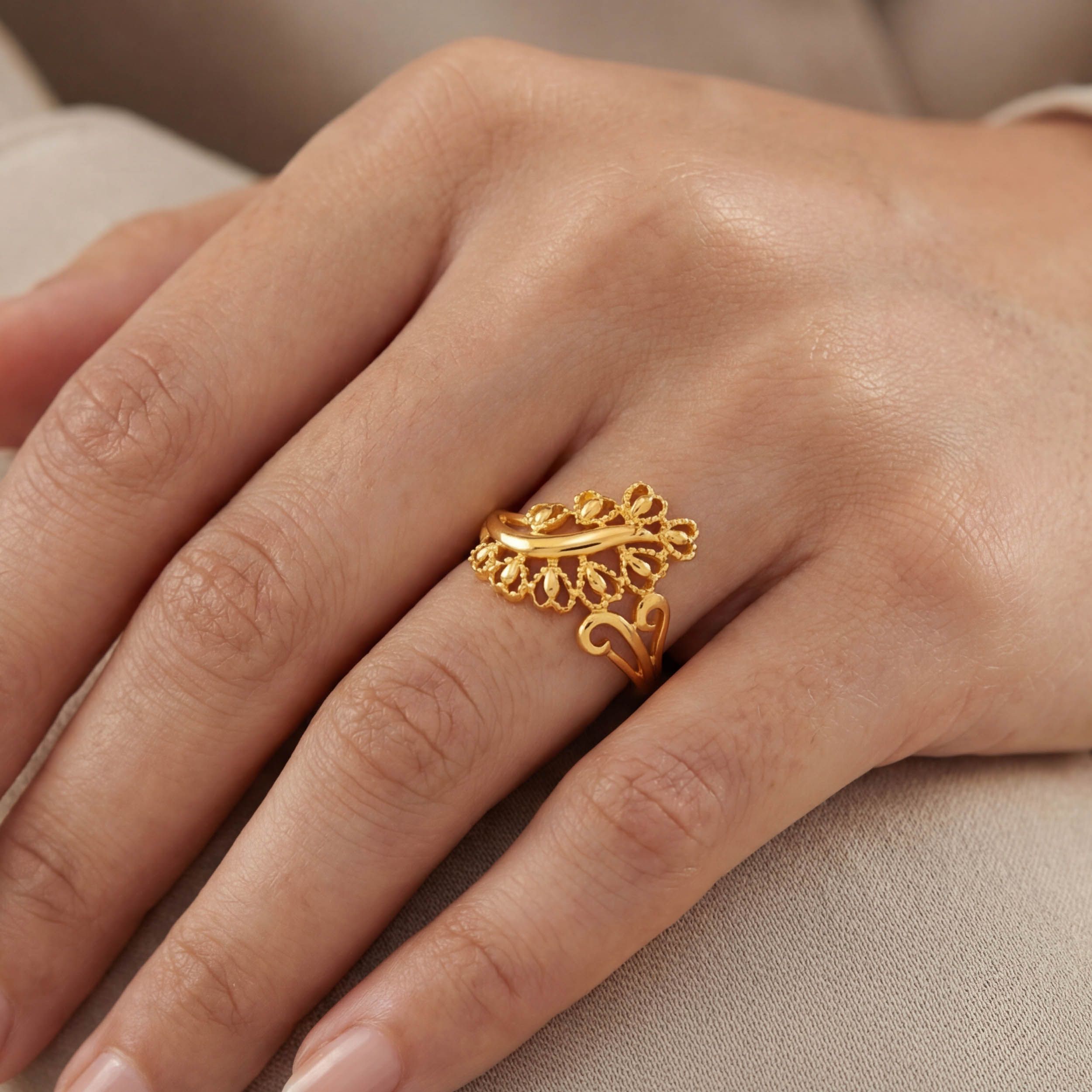 Whisper Garden Gold Ring alternate view 3