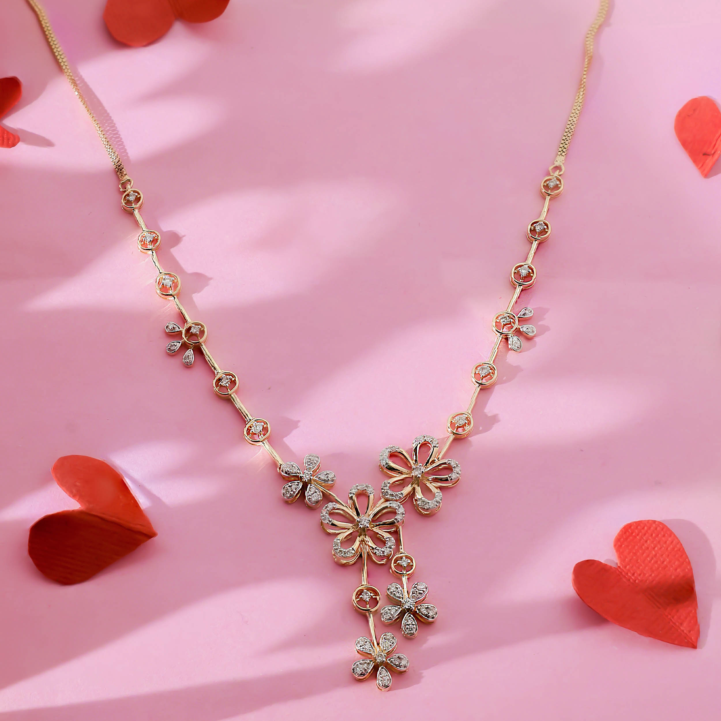 Blooms & Blossom Diamond Necklace - Senco Gold and Diamonds