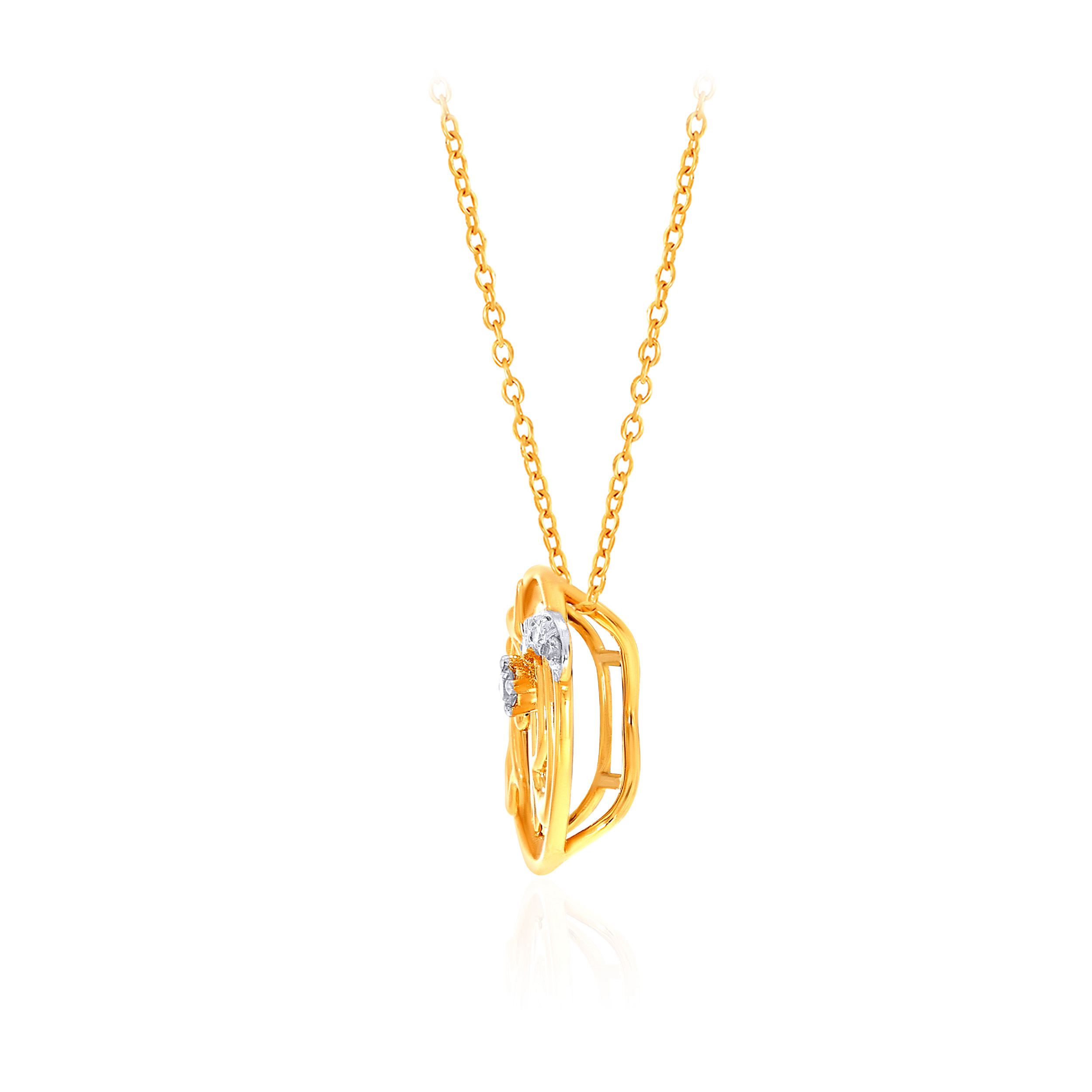 Loving Sibling Diamond Rakhi Pendant - Senco Gold and Diamonds