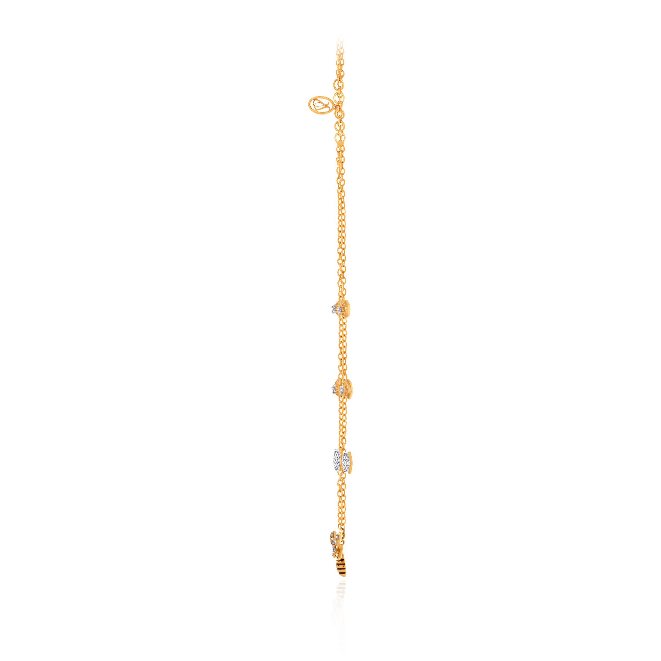 Modish Buzz Diamond Chain Pendant - Senco Gold and Diamonds