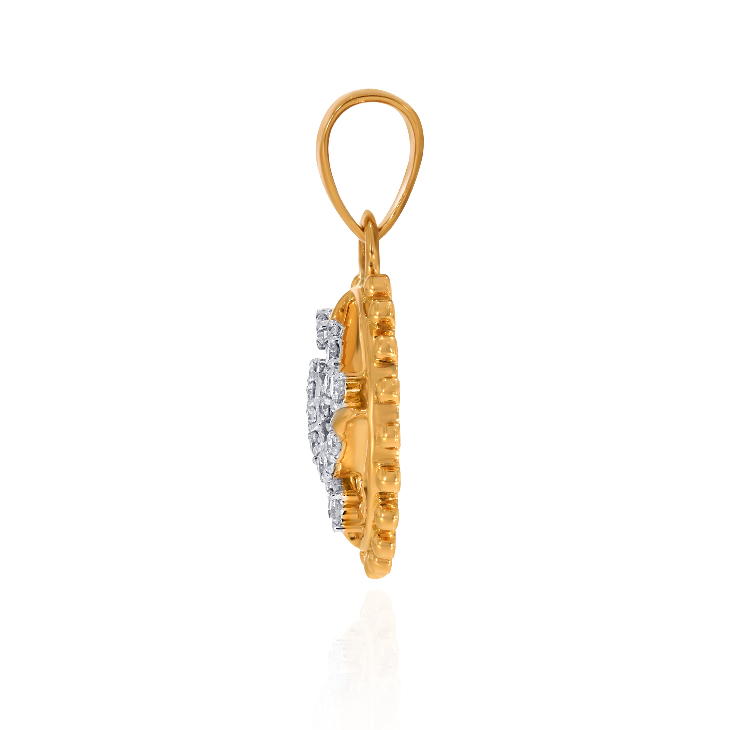 Shubha Swastik Diamond Pendant - Senco Gold and Diamonds