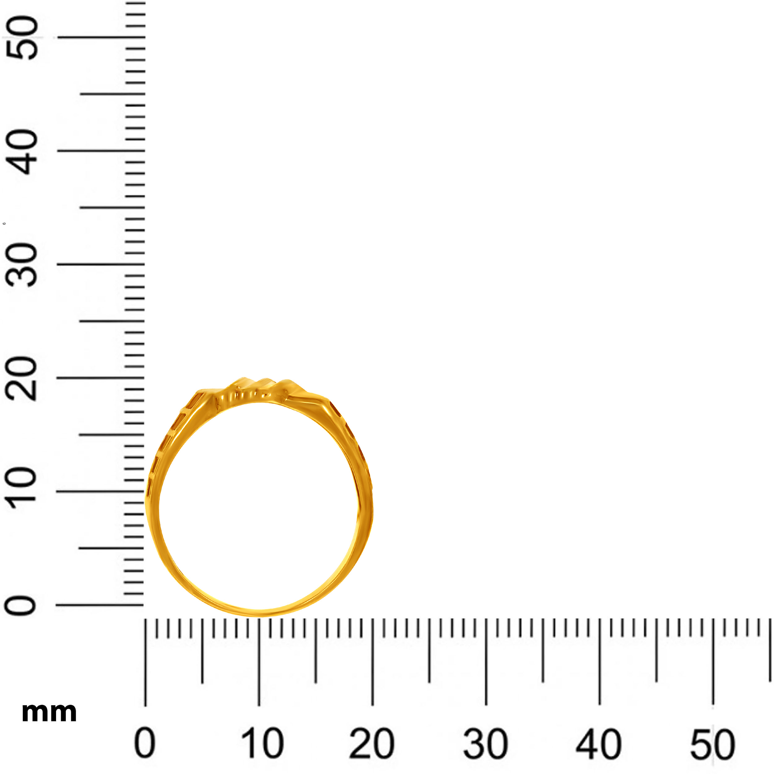 Sculpted Grid Men's Gold Ring - Senco Gold and Diamonds