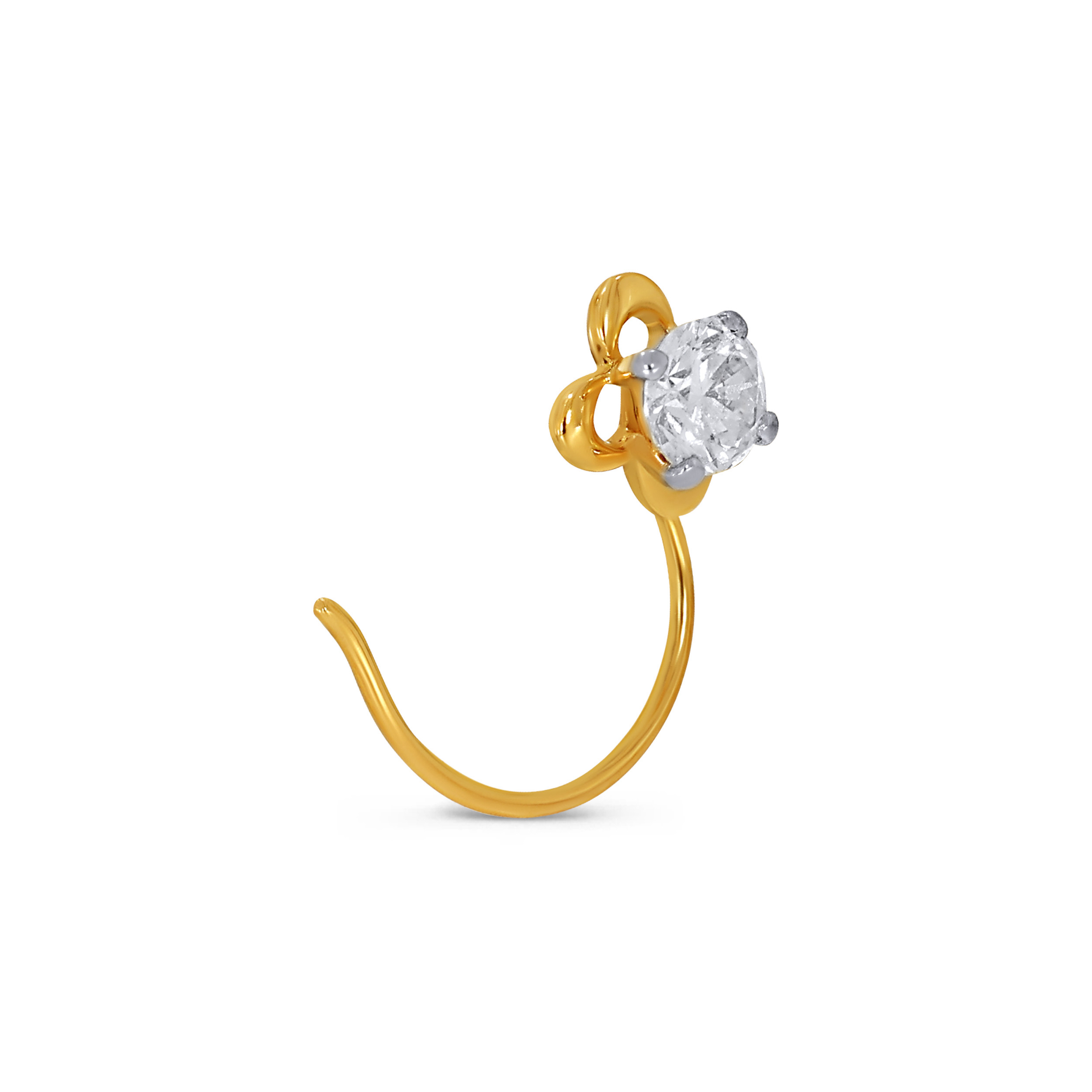 GleamBud Solitaire Diamond Nosepin - Senco Gold and Diamonds