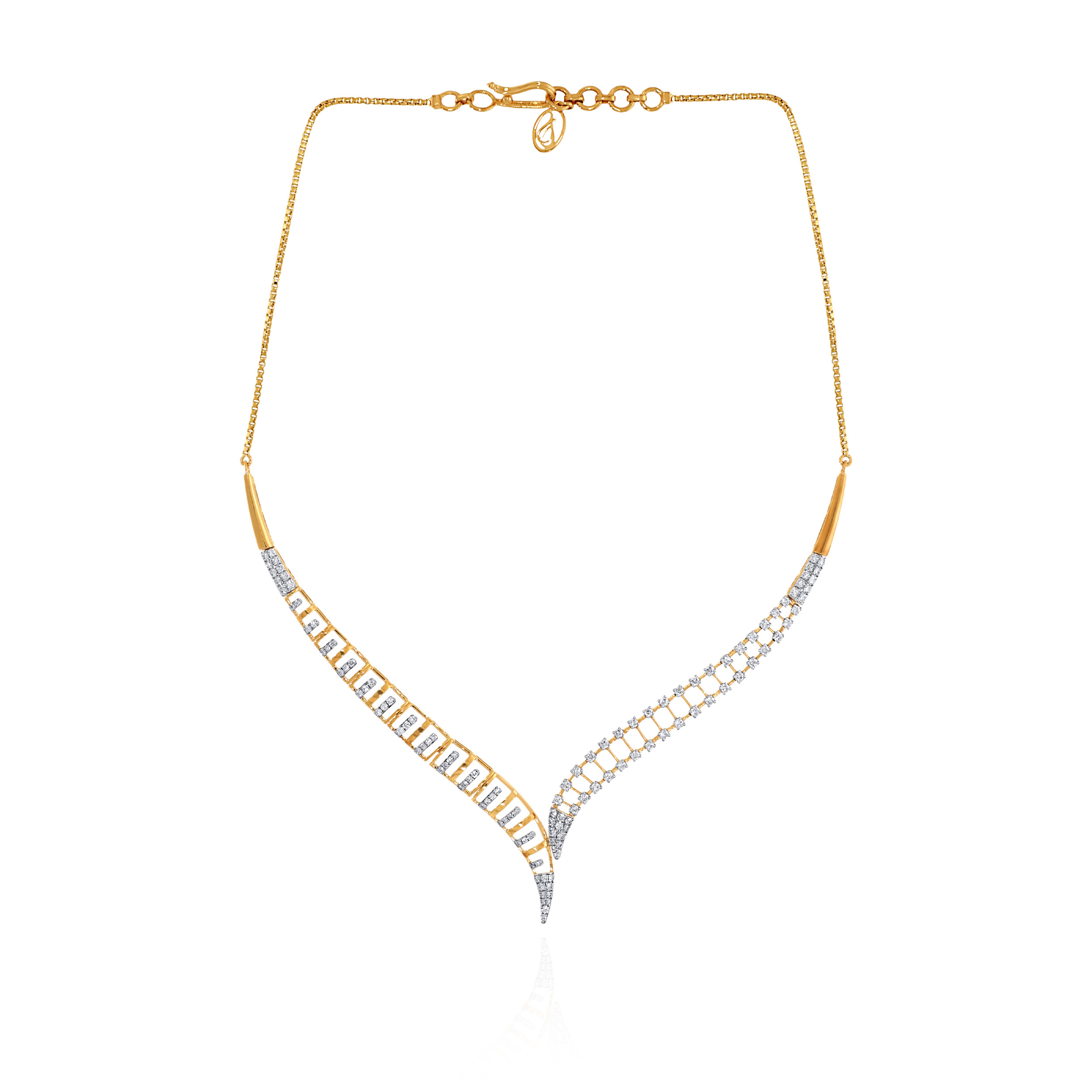 Velora Curve Diamond Necklace - Senco Gold and Diamonds