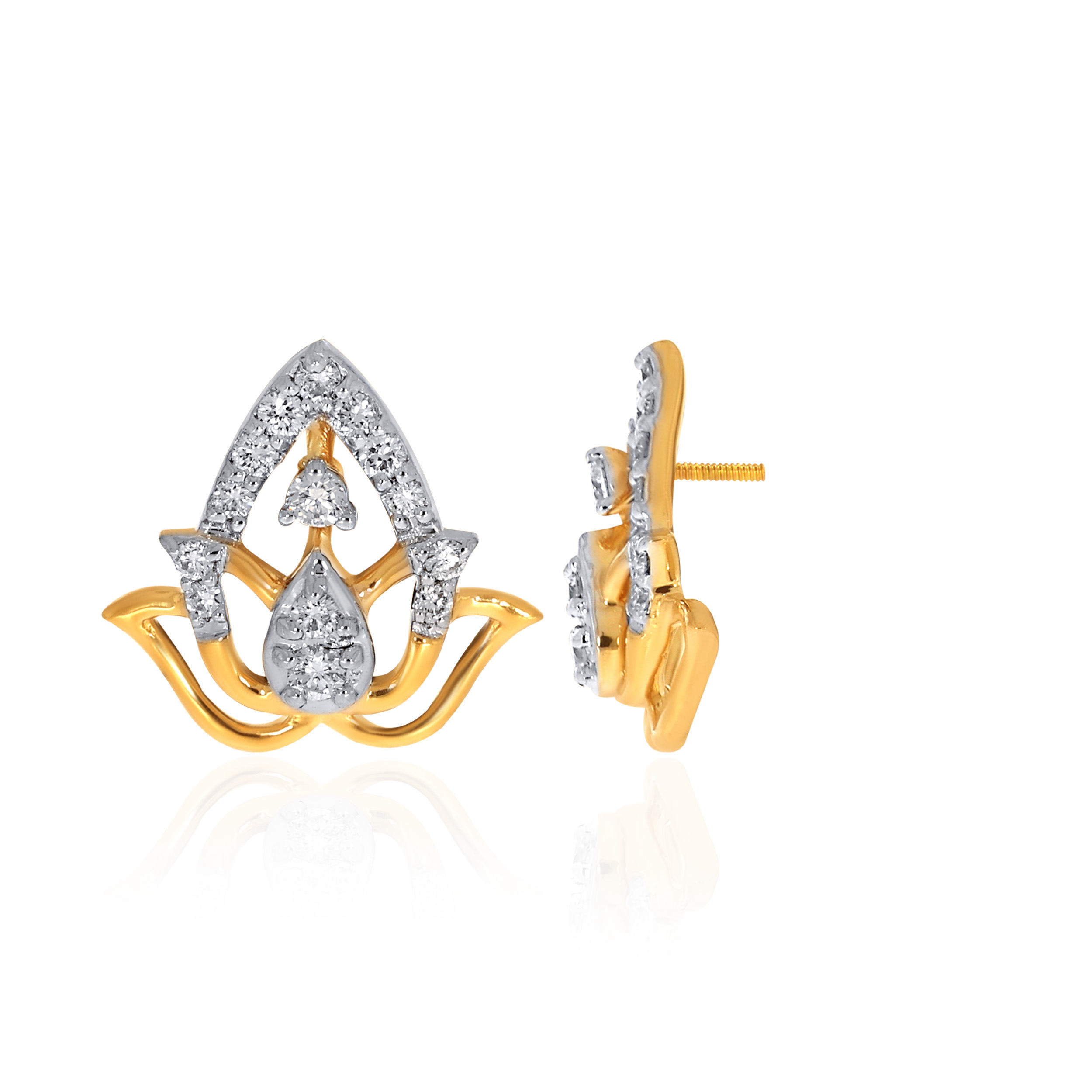 14K Yellow Gold Studs Earrings-DT-D000773568 - Senco Gold and Diamonds
