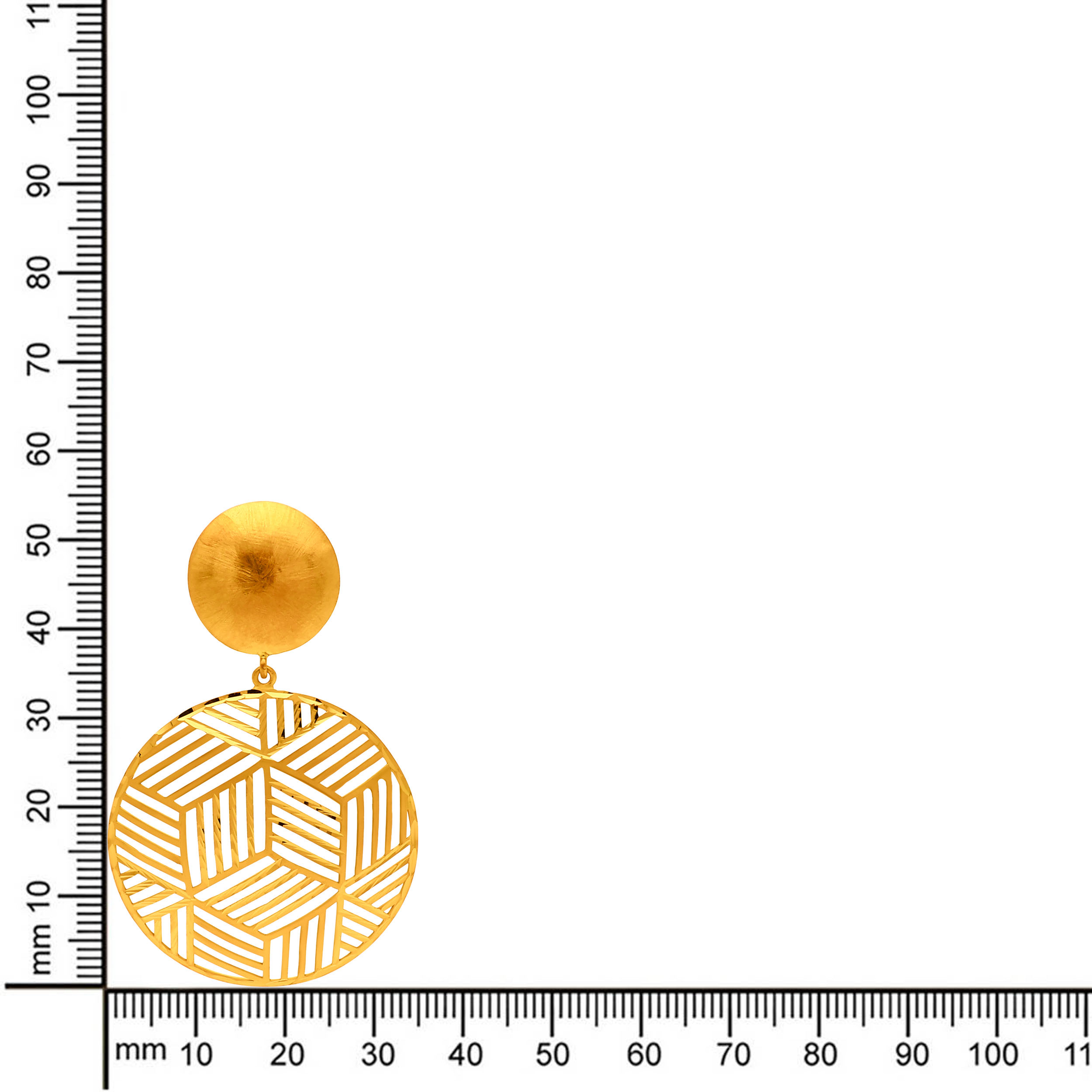 22K Yellow Gold Danglers Earrings-GP-SAD0005106 - Senco Gold and Diamonds