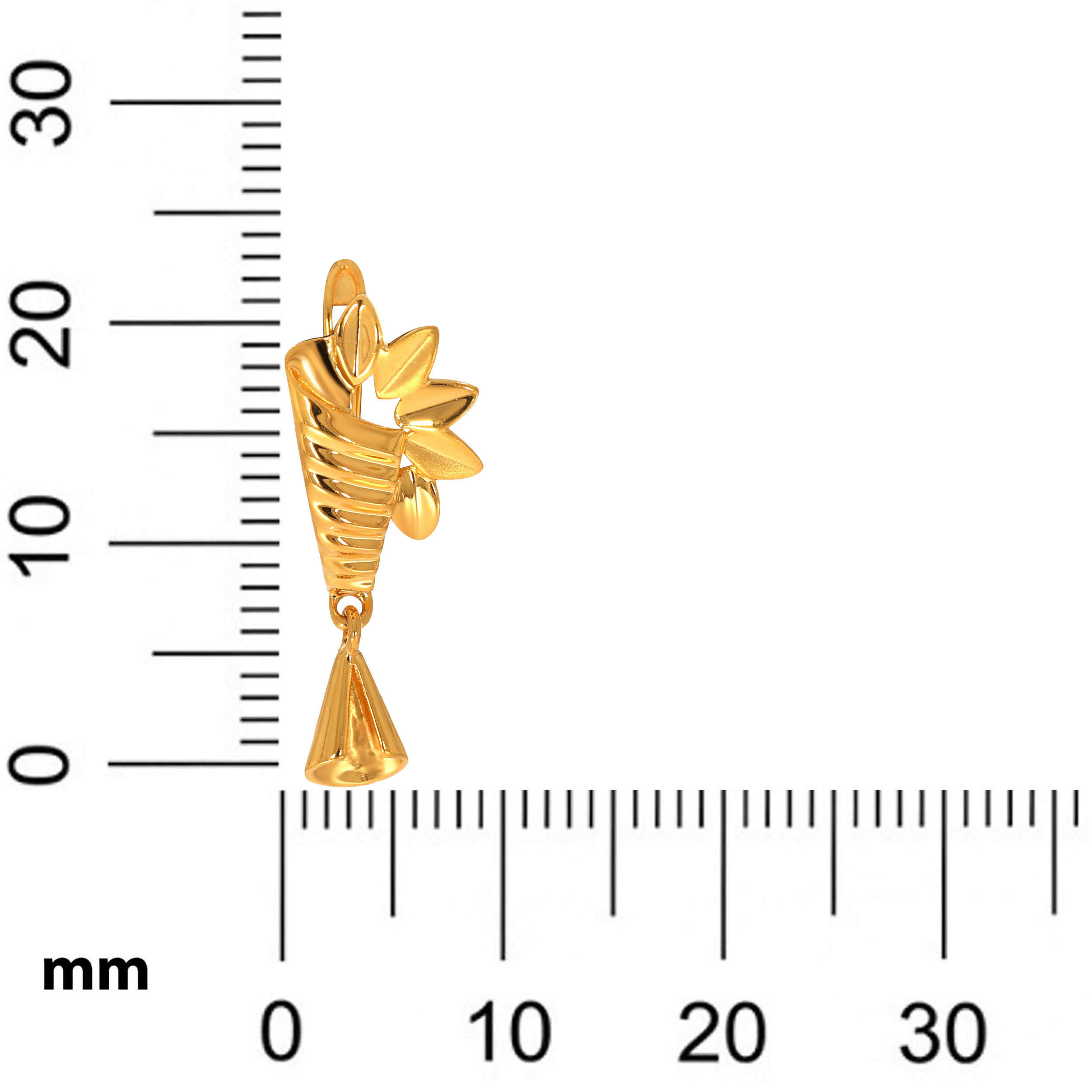 Leafy Bouquet Gold Hoop Earrings - Senco Gold and Diamonds