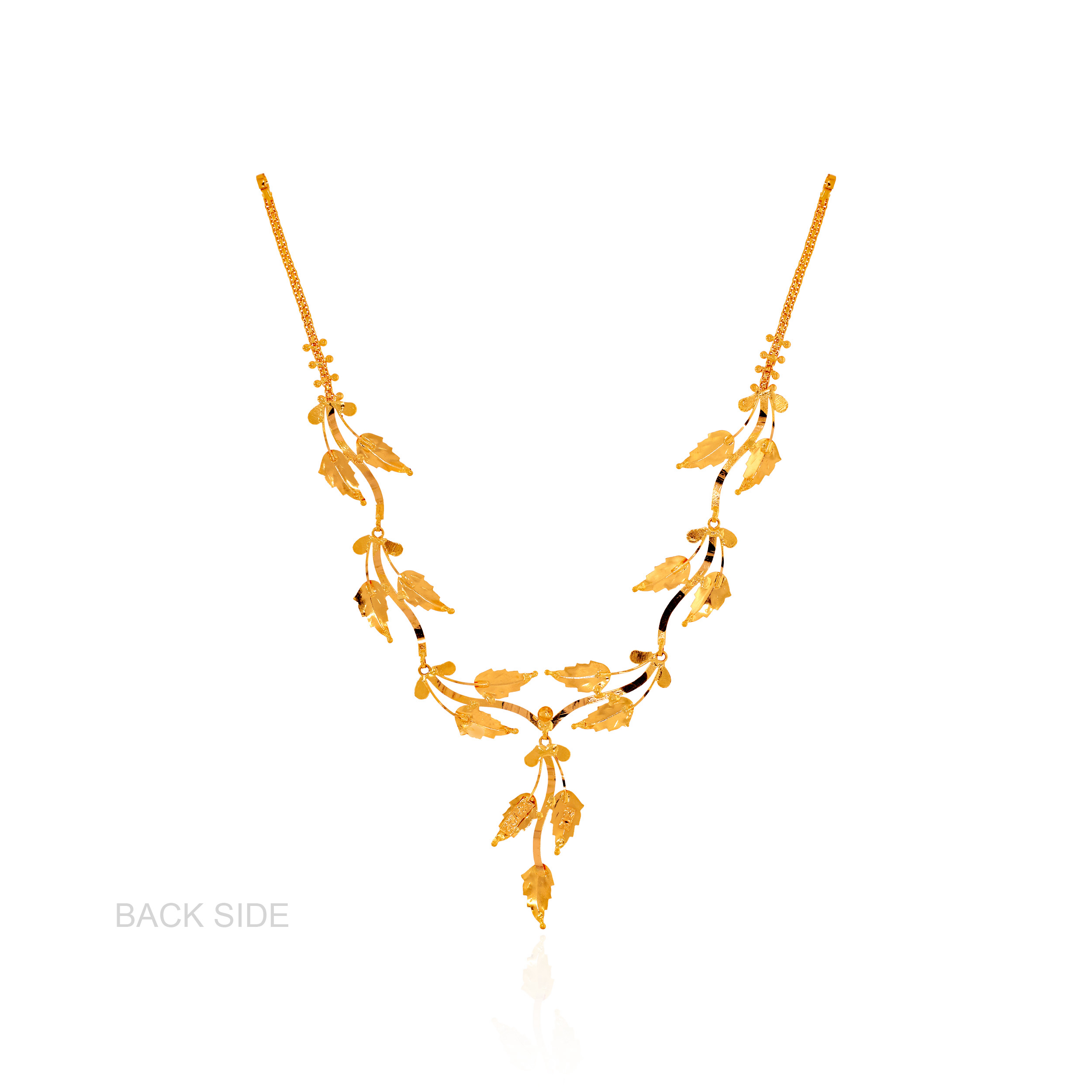 Flameleaf Meenakari Gold Necklace - Senco Gold and Diamonds