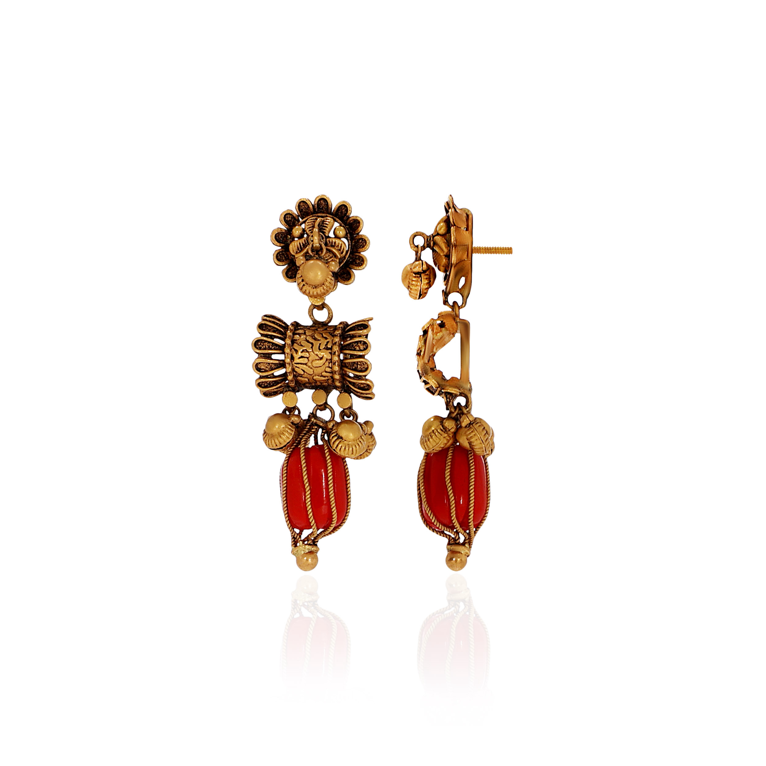 22K Yellow Gold Earrings-GPGN-D000788450 - Senco Gold and Diamonds