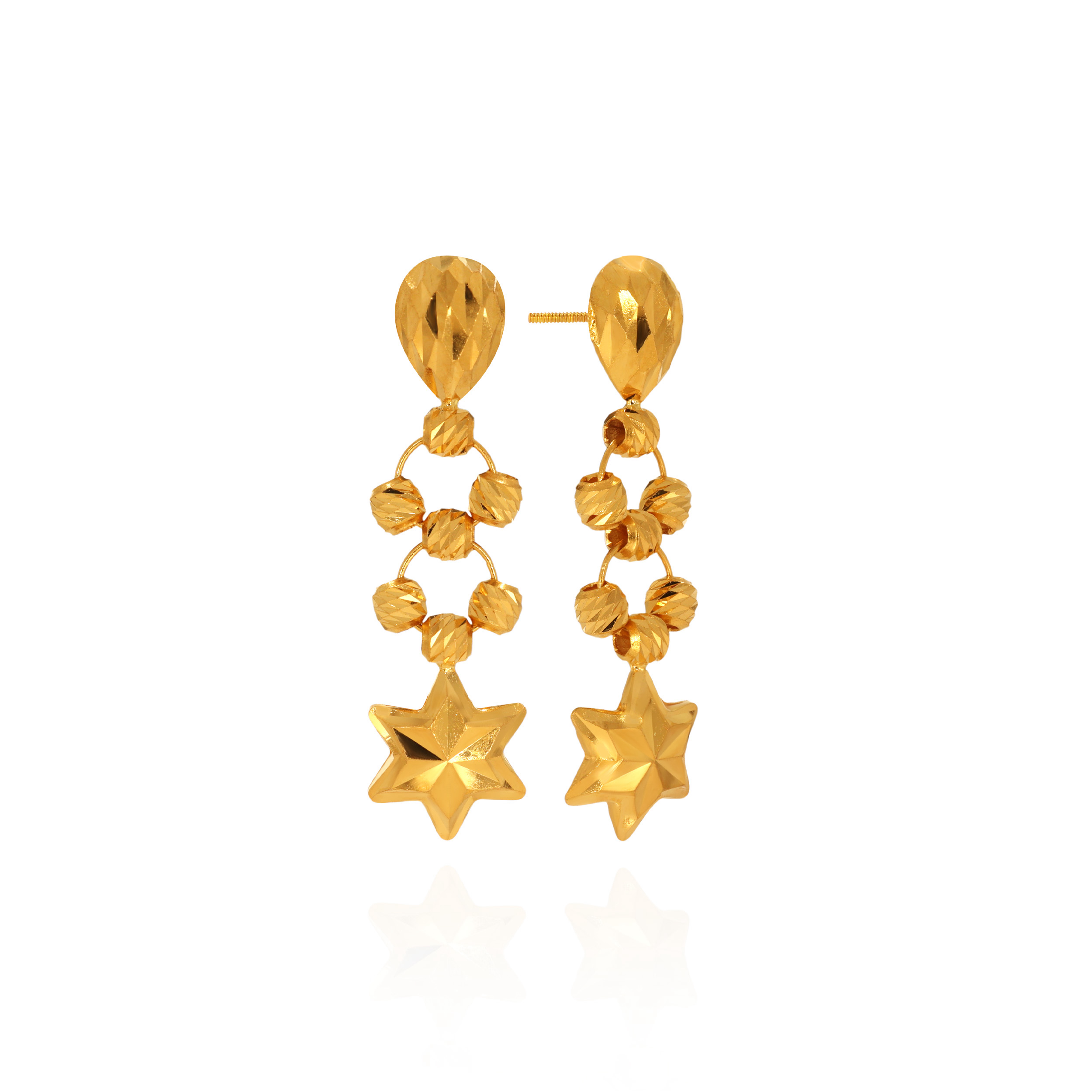 Starry Rhythm Gold Drop Earrings - Senco Gold and Diamonds