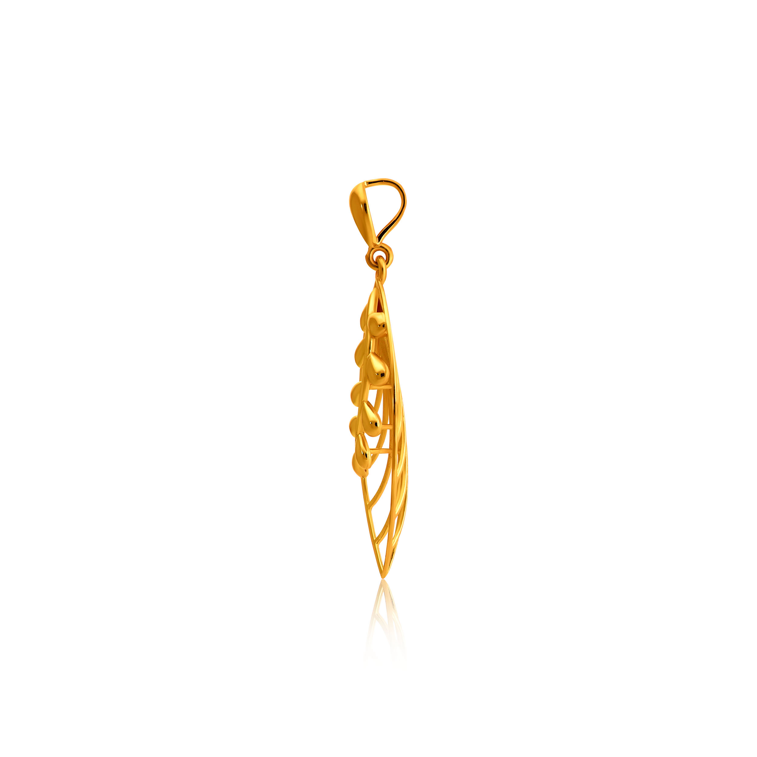 Elegant Leaf Gold Pendant - Senco Gold and Diamonds