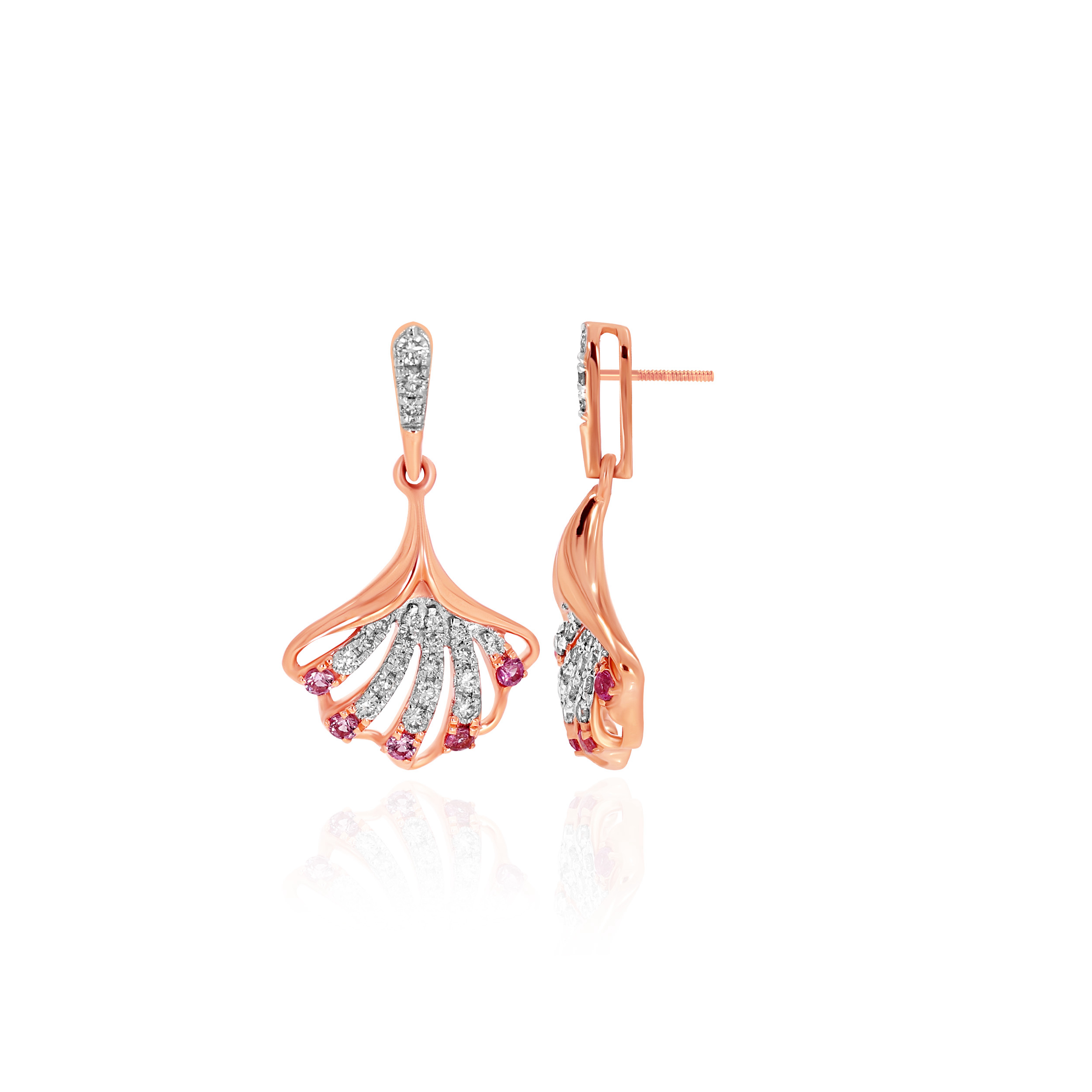 Ginkgo Glow Diamond Earrings - Senco Gold and Diamonds