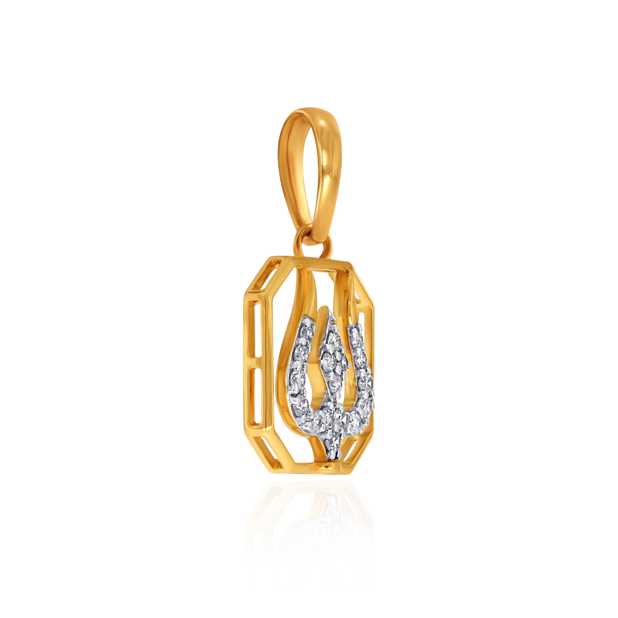 Trishul Radiance Diamond Rakhi Pendant - Senco Gold and Diamonds