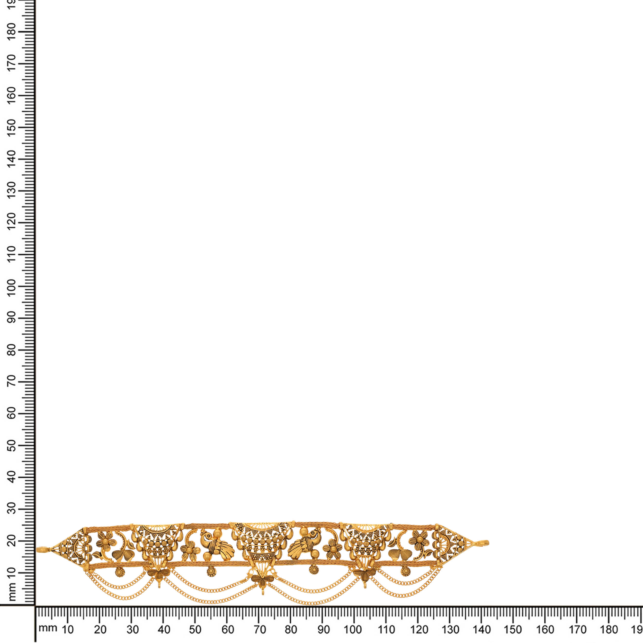 Mayurakshi Antique Gold Choker Necklace - Senco Gold and Diamonds
