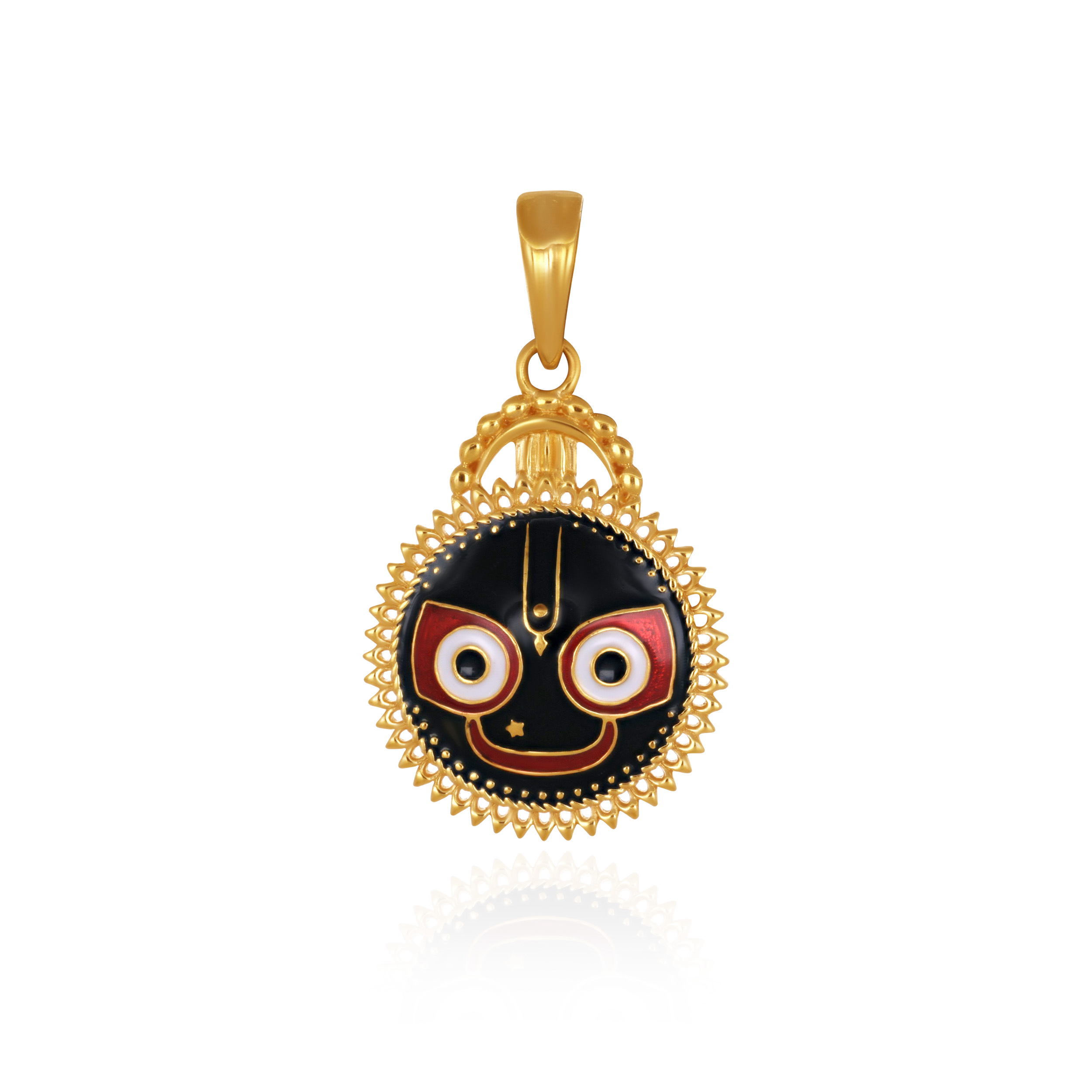Spiritual Elegance Jagannath Gold Pendant - Senco Gold and Diamonds