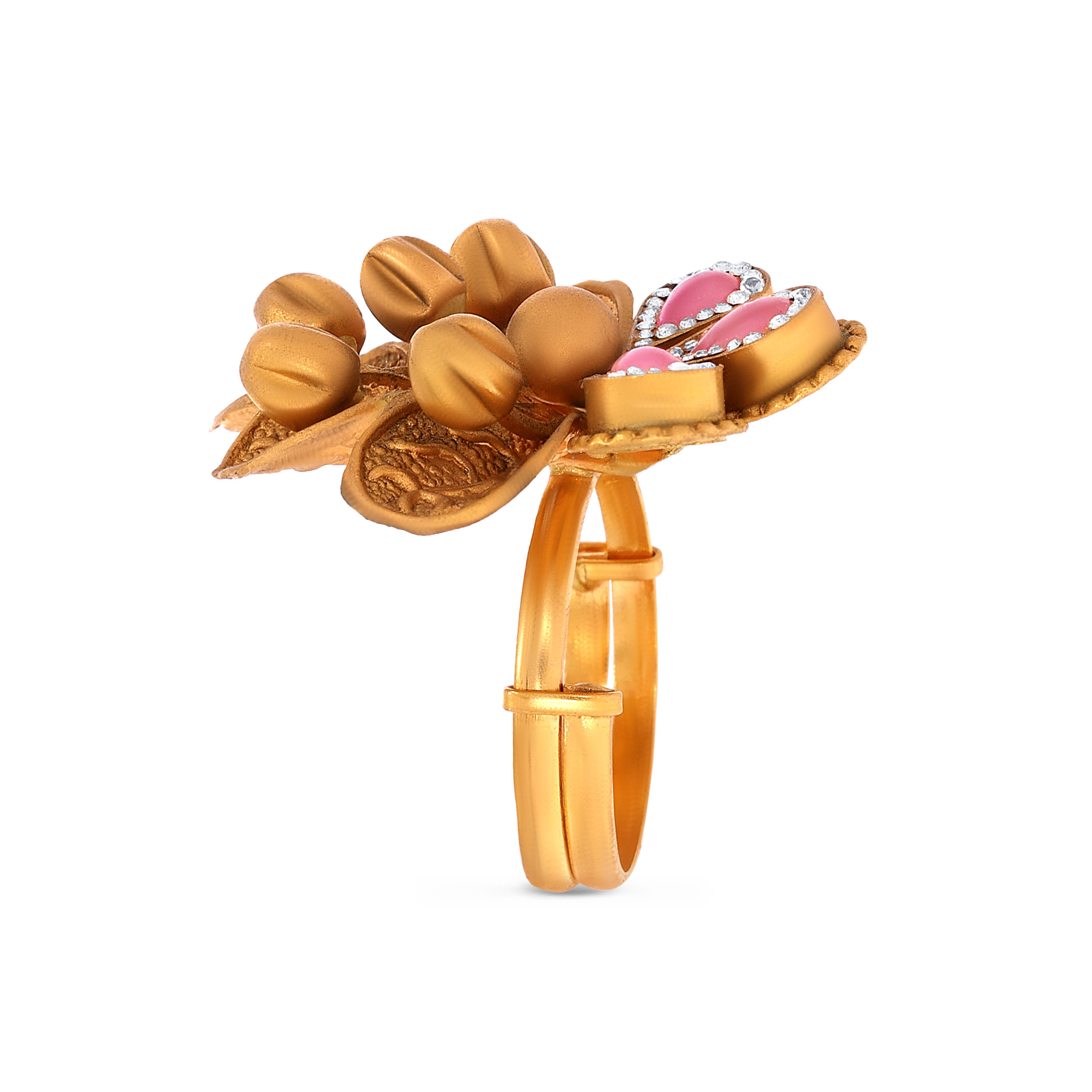 22K Yellow Gold Kundan Ring-GLR-D000765129 - Senco Gold and Diamonds