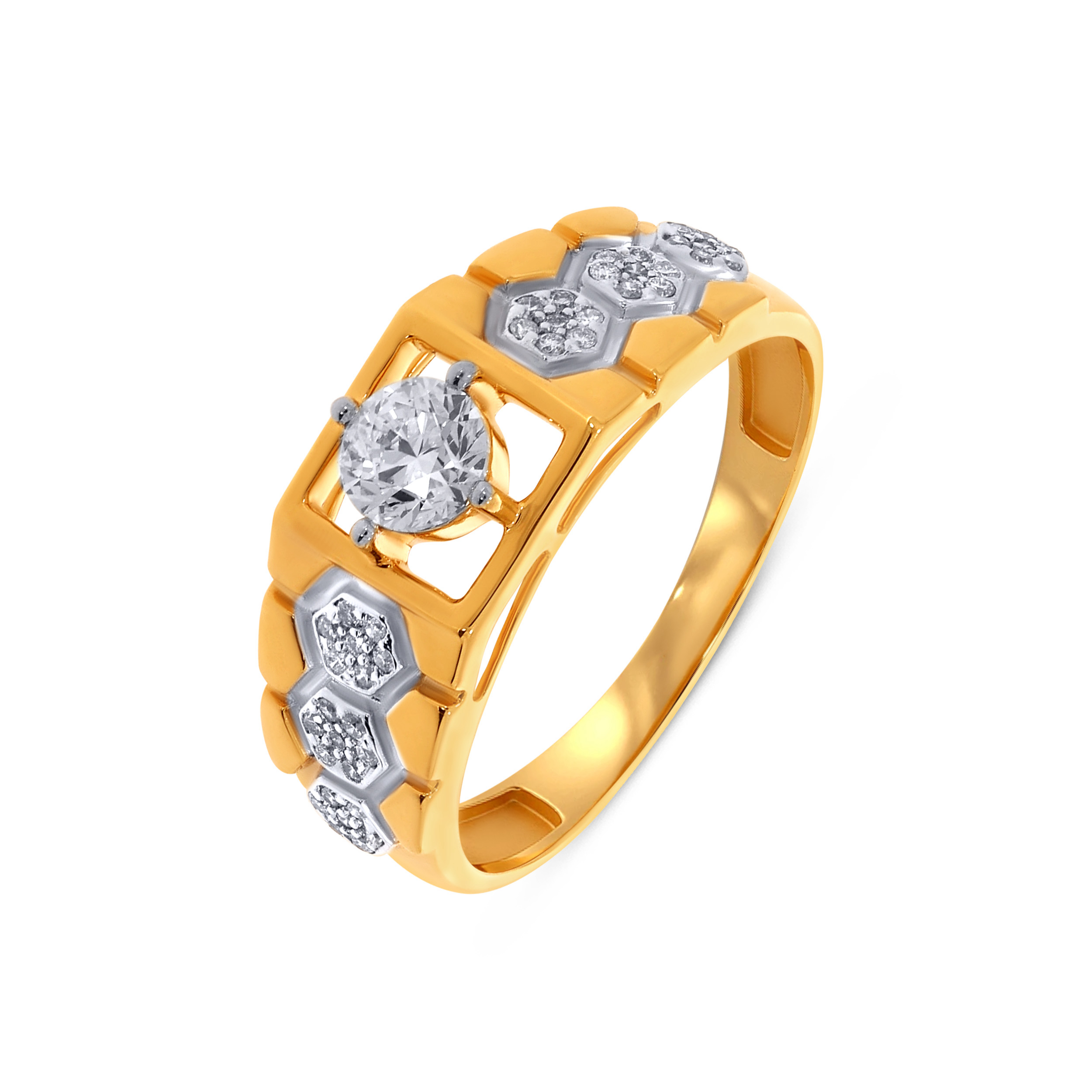 Bold Hexagon Men's Diamond Ring - Senco Gold and Diamonds