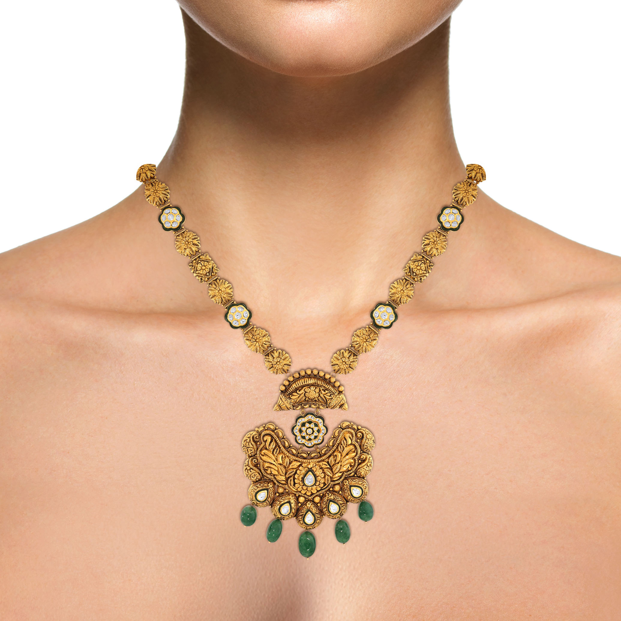 22K Yellow Gold Necklace-GN-D000747293 - Senco Gold and Diamonds