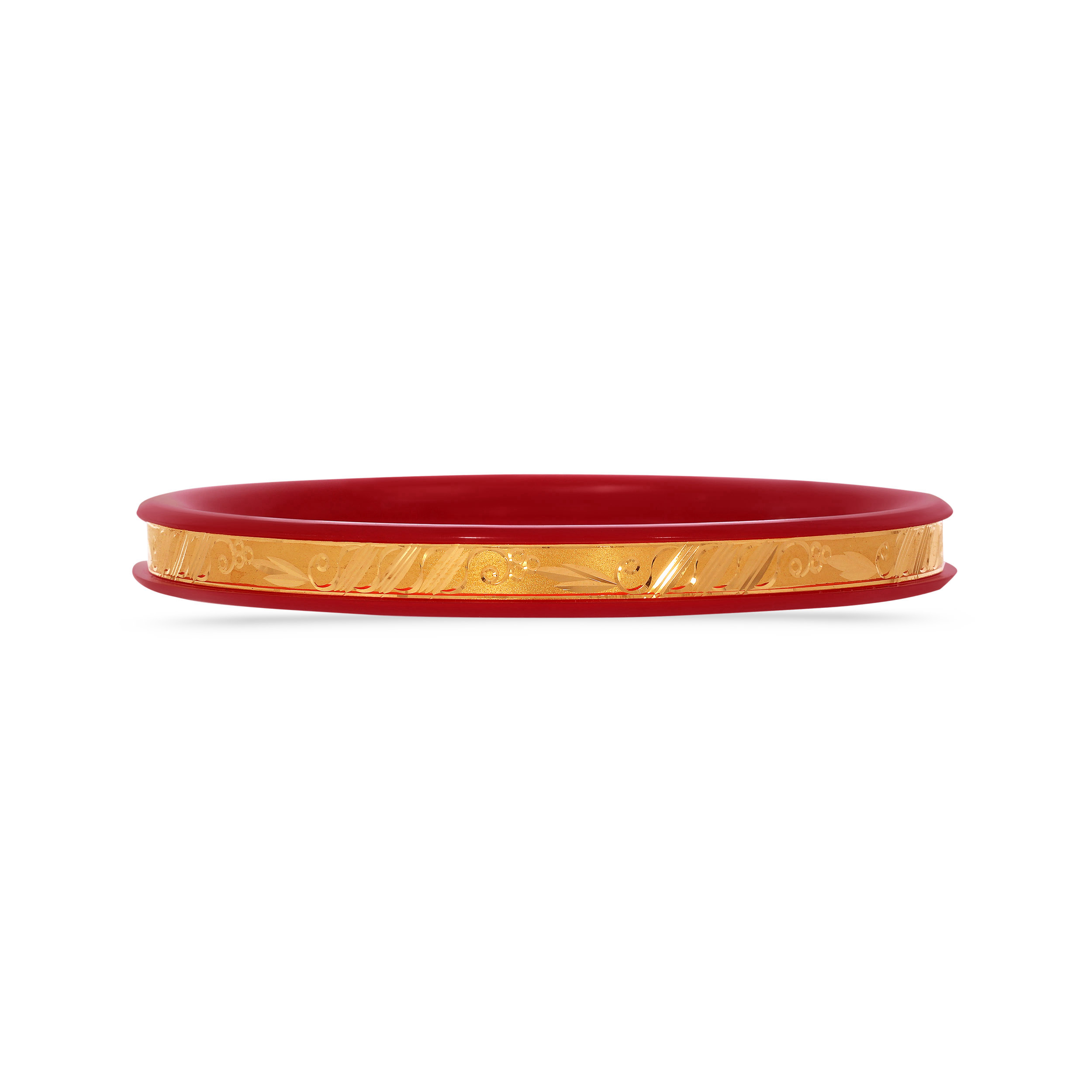 Symbol Of Love Channel Gold Pola Bangle - Senco Gold and Diamonds