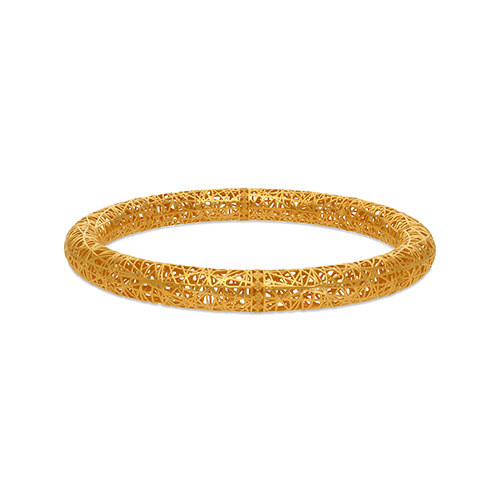 Regal Lace Weave Gold Bangle - Senco Gold and Diamonds