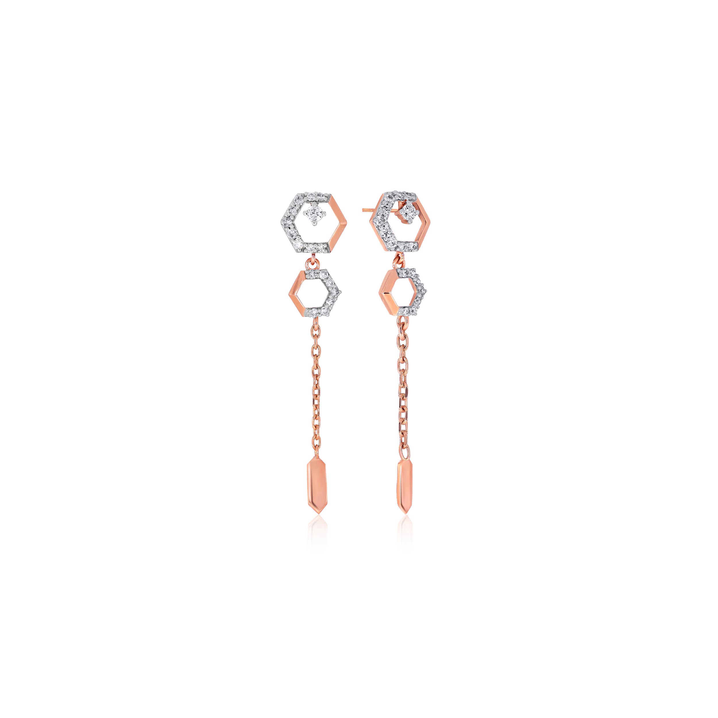 Sparkling Duo Diamond Earrings - Senco Gold and Diamonds