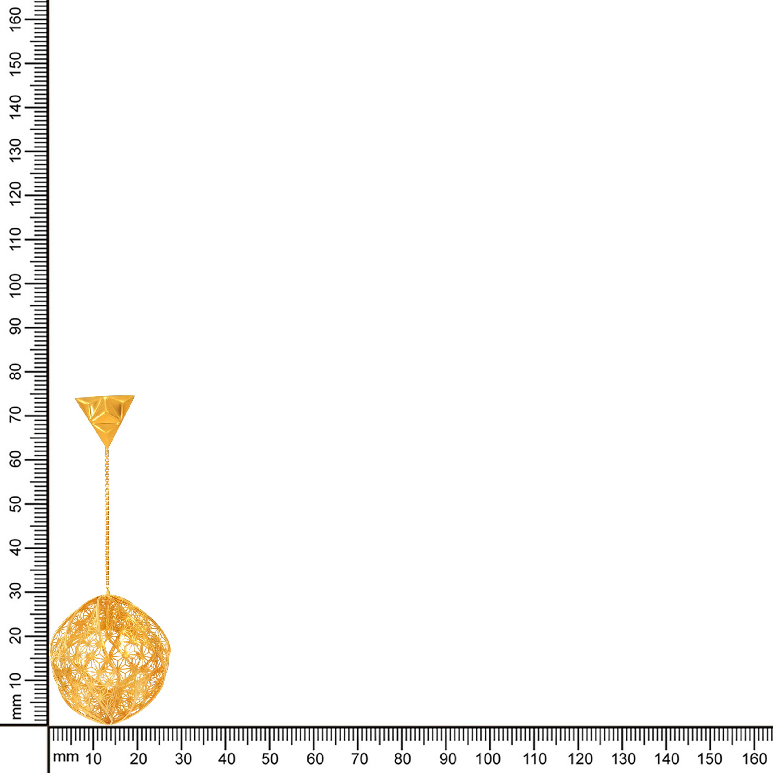 Globular Wonder Gold Long Earrings - Senco Gold and Diamonds