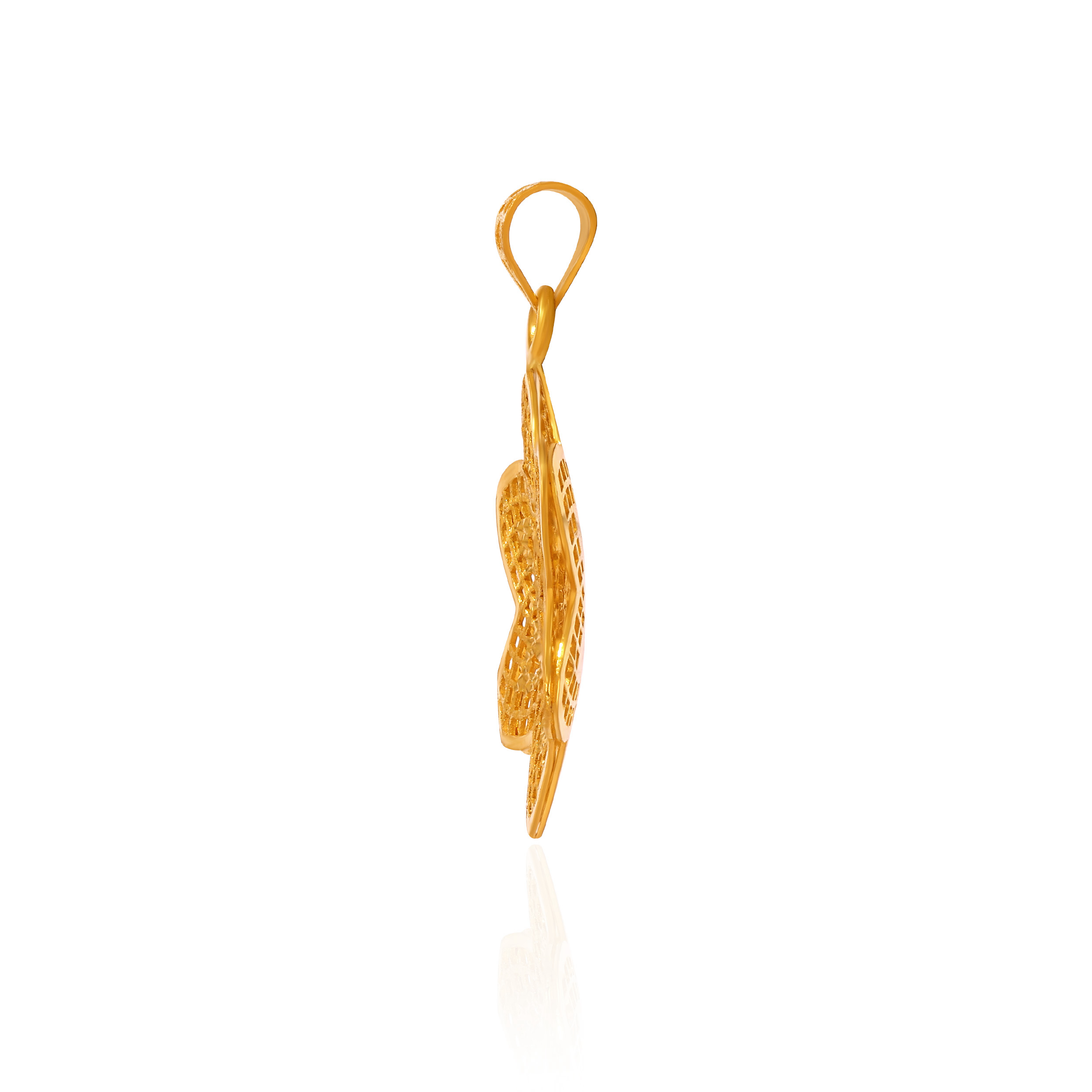 Saanvi Rangoli Gold Pendant - Senco Gold and Diamonds