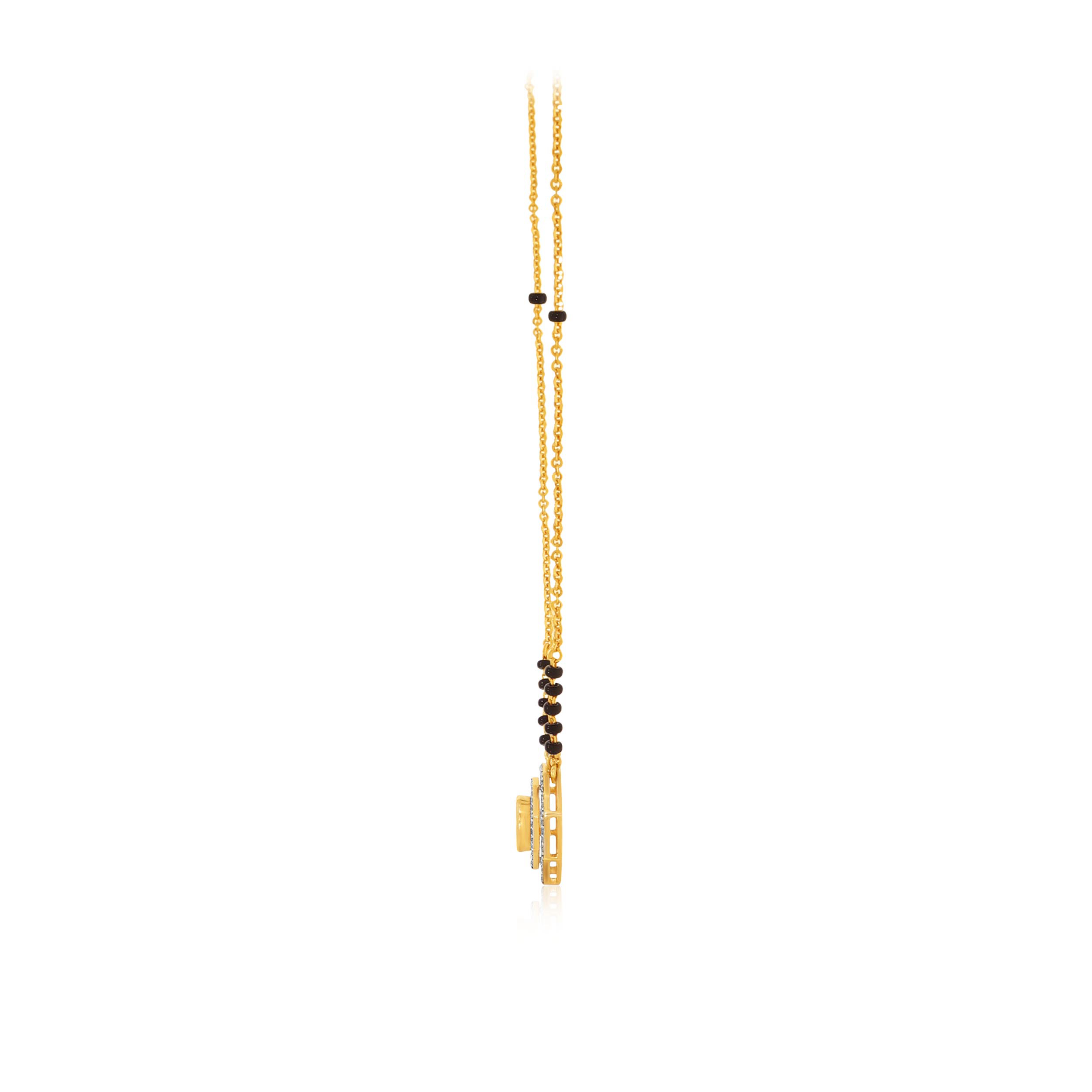 Hexa Unity Polki Diamond Mangalsutra - Senco Gold and Diamonds