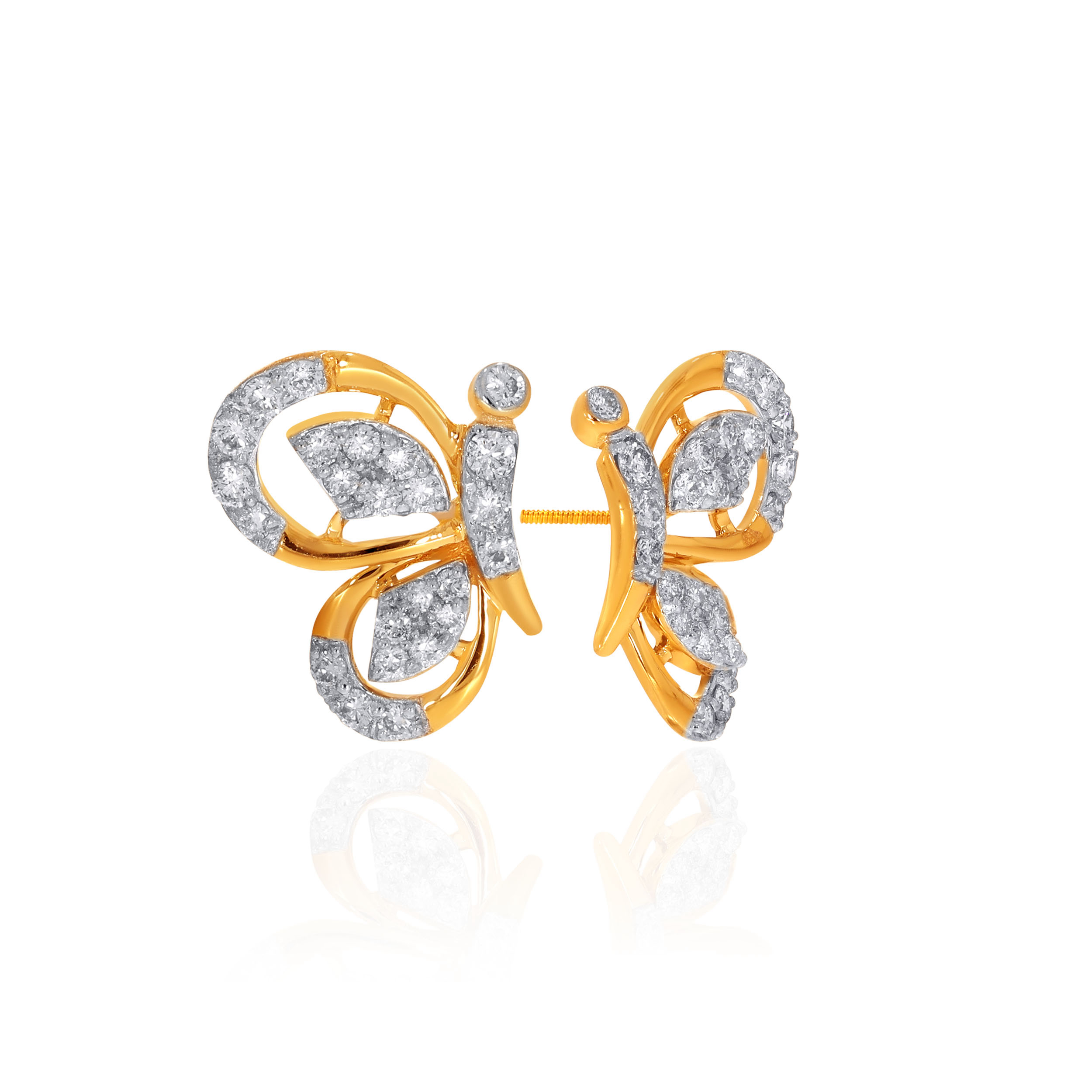 Free-spirit Butterfly Diamond Earrings  - Senco Gold and Diamonds