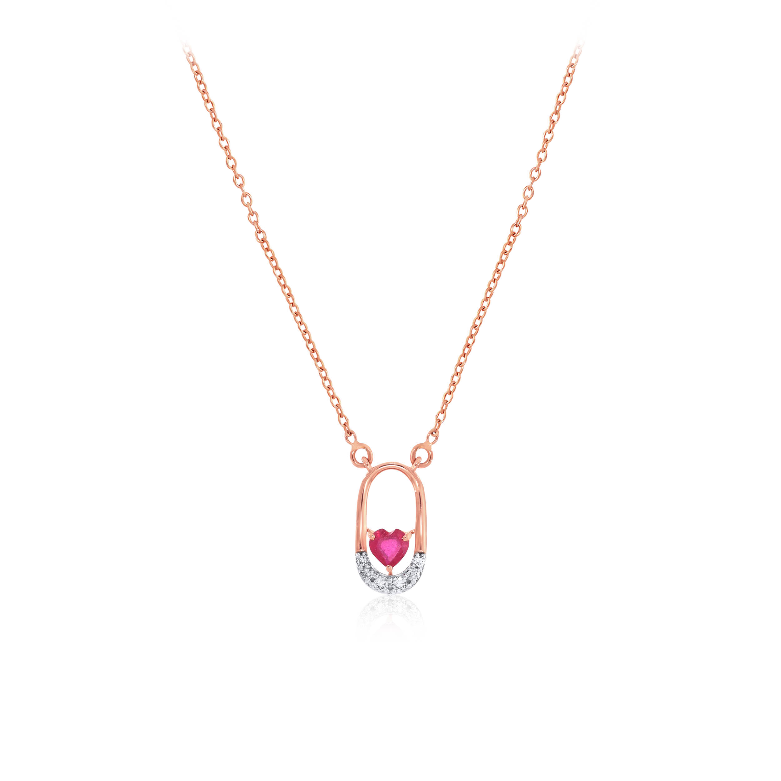 Radiant Heart Diamond Chain Pendant - Senco Gold and Diamonds