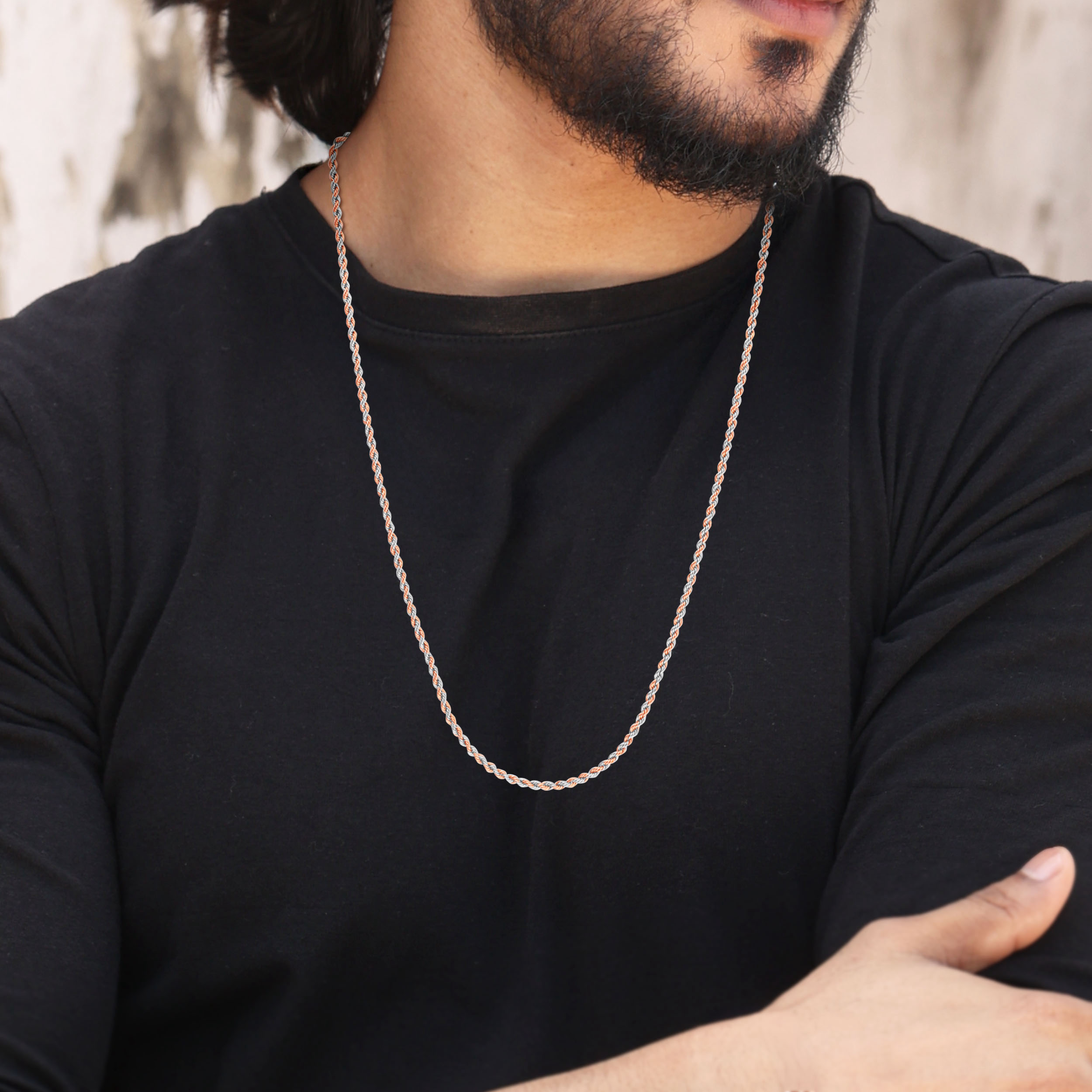 Imperium Dualé Men's Platinum Gold Chain - Senco Gold and Diamonds
