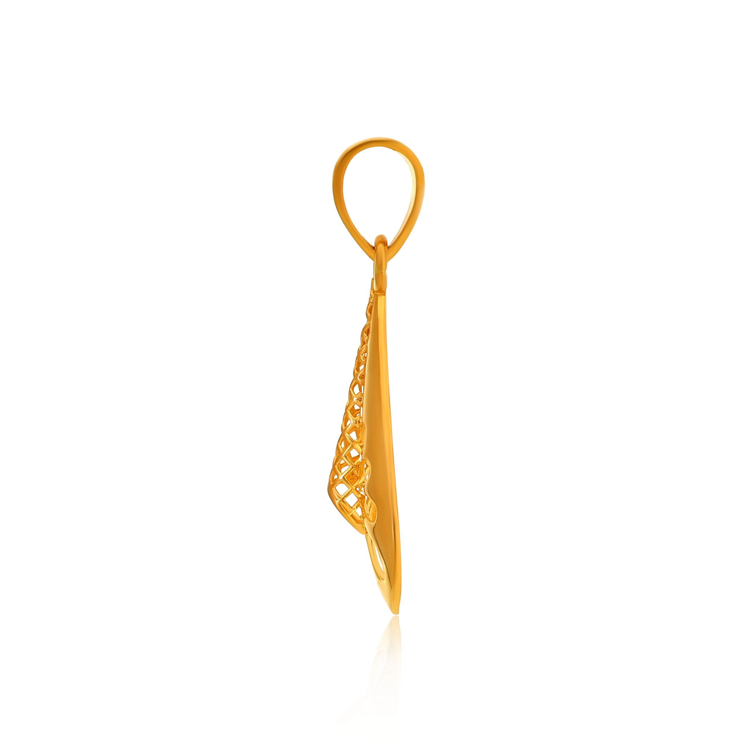 Midas Touch Teardrop Gold Pendant - Senco Gold and Diamonds