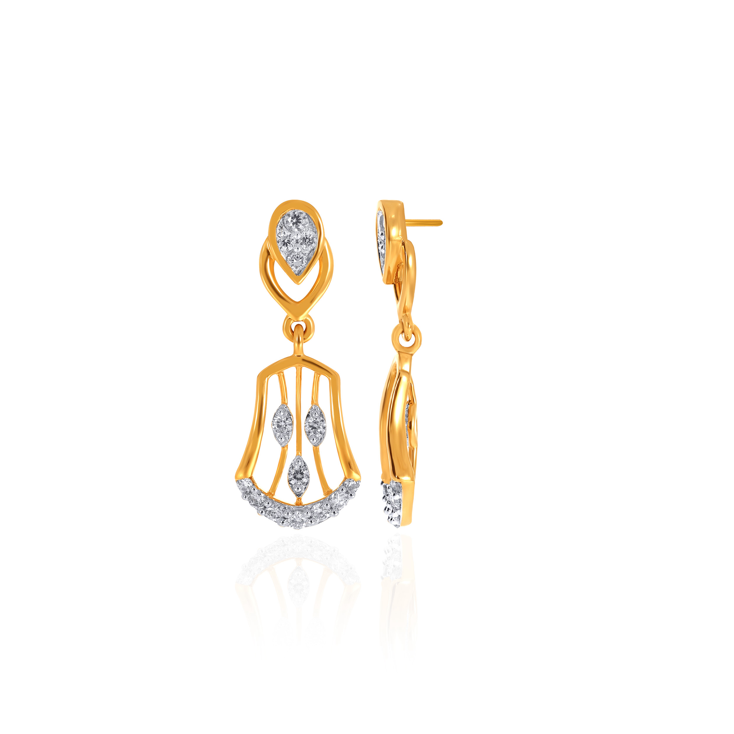 Celestial Charm Diamond Drop Earrings - Senco Gold and Diamonds