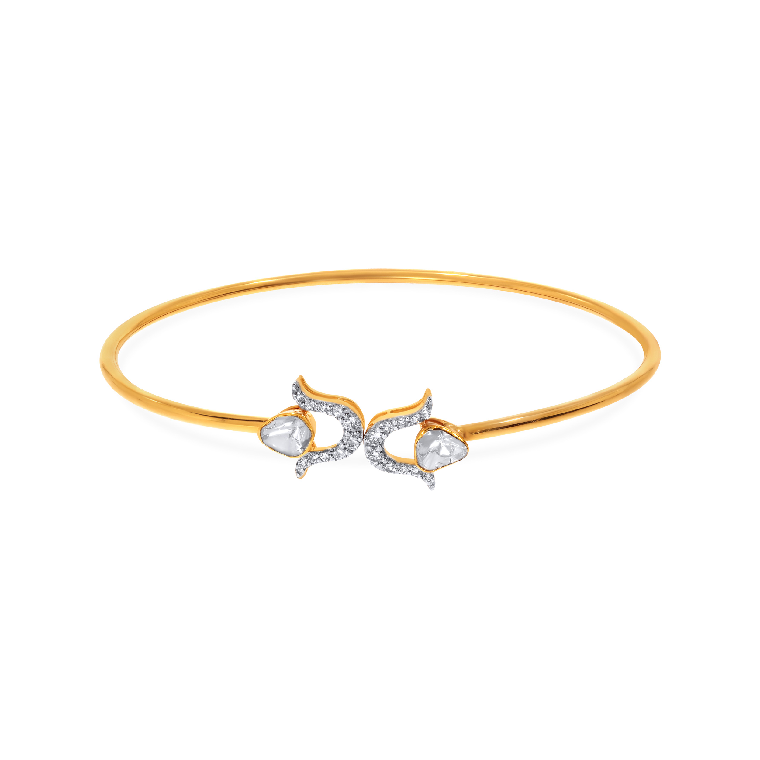 Sleek Treasure Polki Diamond Bracelet - Senco Gold and Diamonds