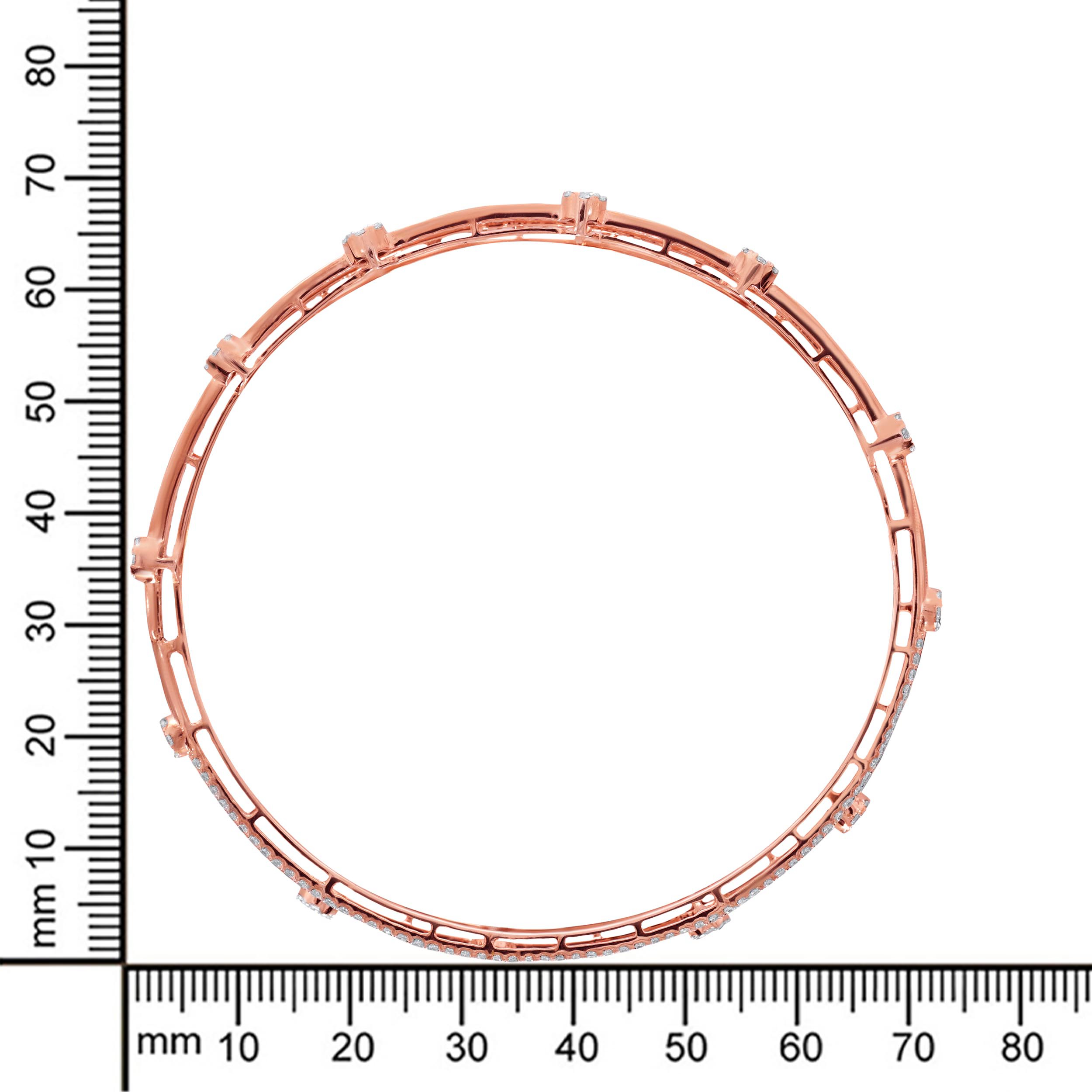 Dual Overlap Diamond Bangle - Senco Gold and Diamonds