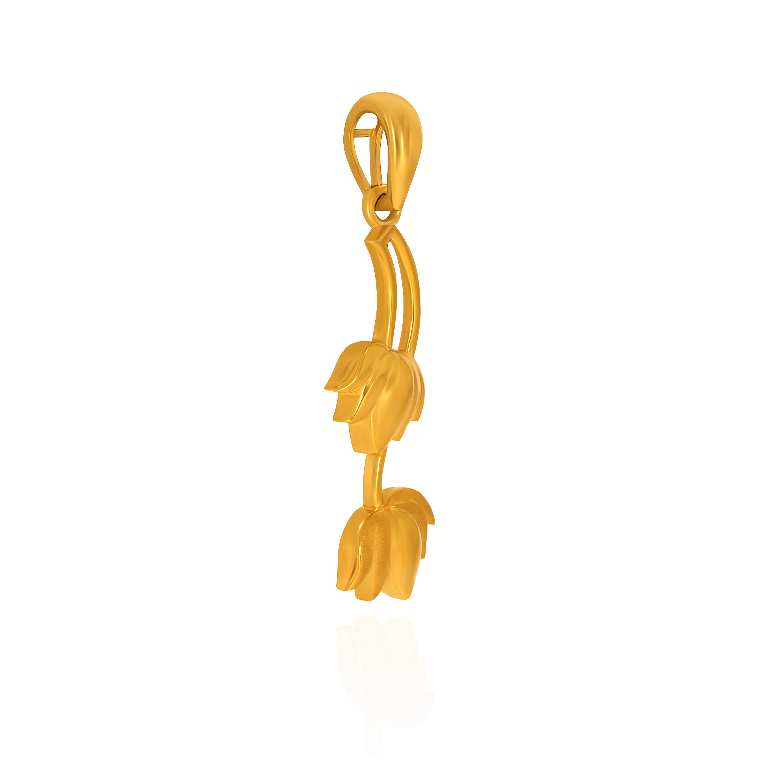 Twin Bloom Gold Pendant - Senco Gold and Diamonds