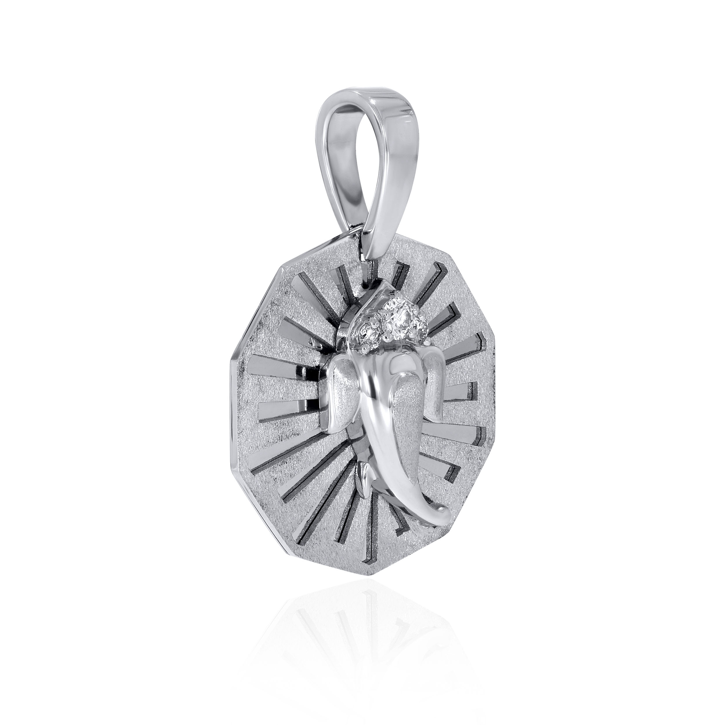 950 Platinum Diamond Ganesh Pendant-PDL-D000586926 - Senco Gold and Diamonds