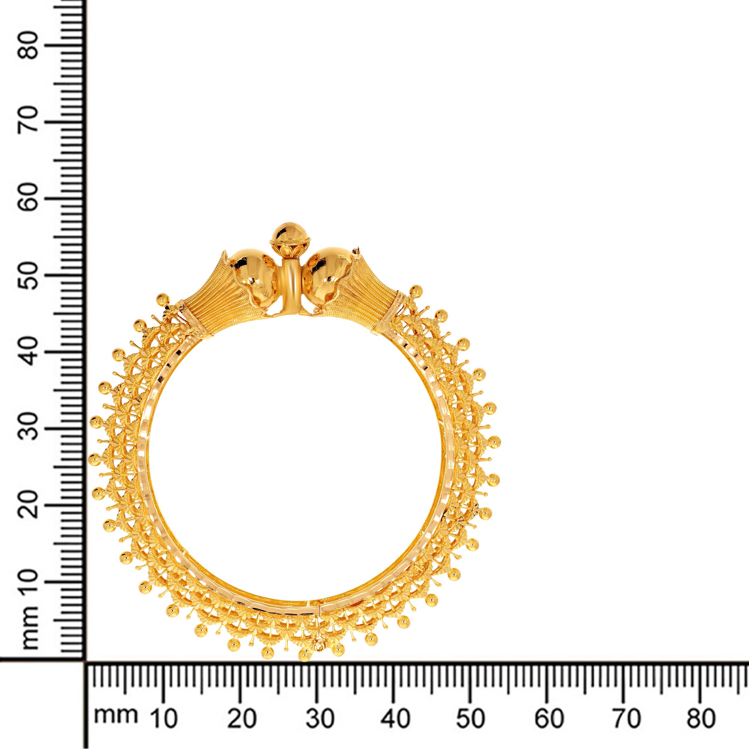 Conventional Art Gold Mukh Bangle - Senco Gold and Diamonds