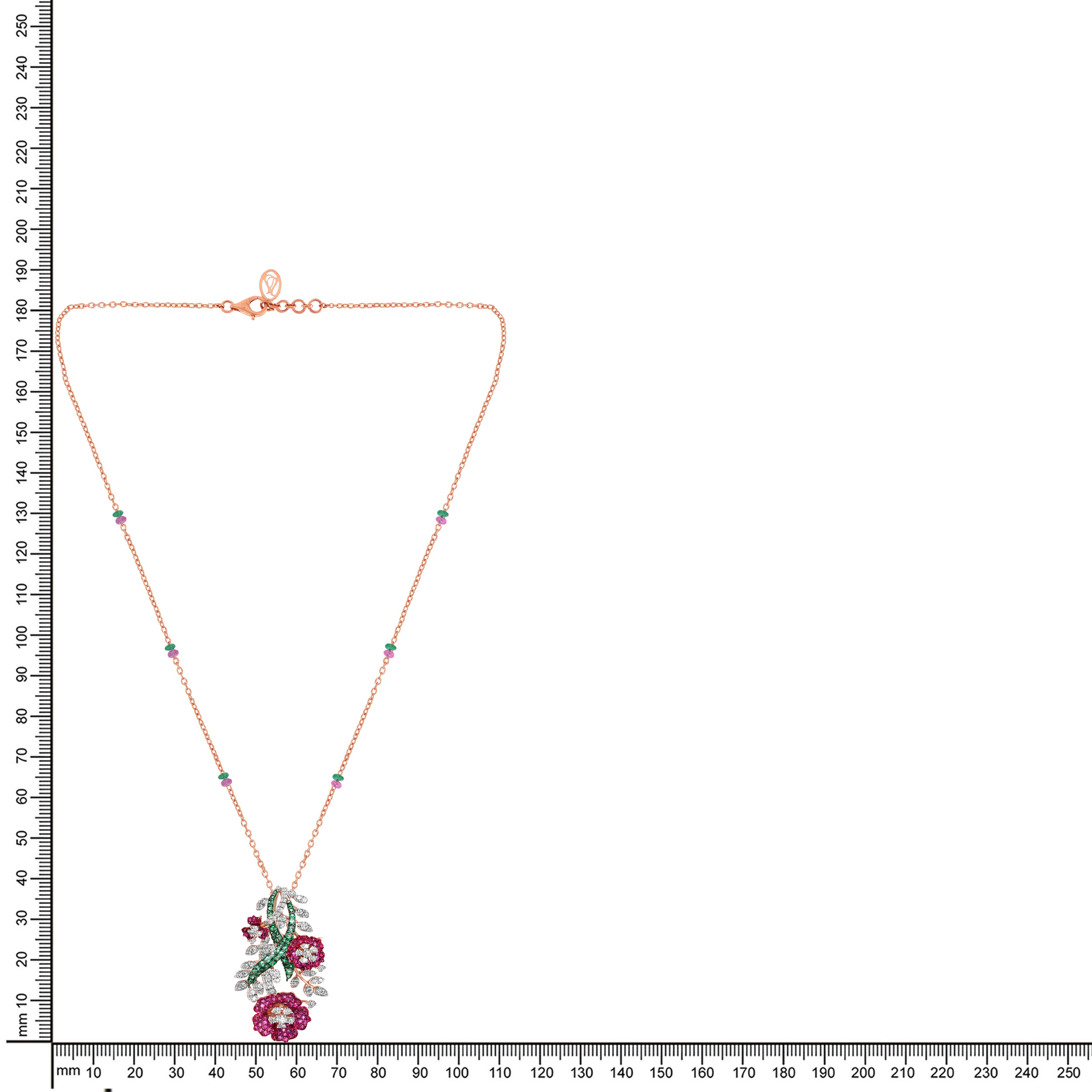 Aurora Bloom Diamond Chain Pendant - Senco Gold and Diamonds