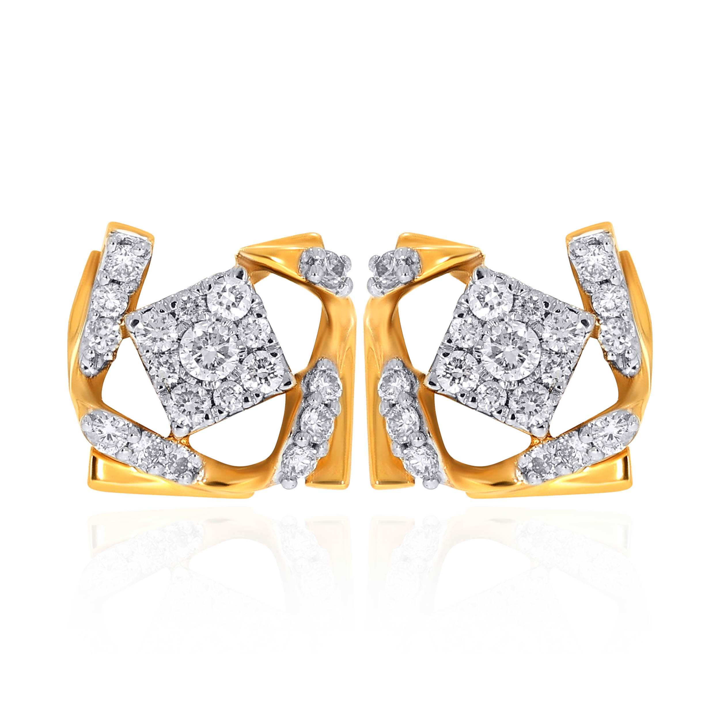 14K Yellow Gold Diamond Studs Earrings-DT-D000667415 - Senco Gold and Diamonds