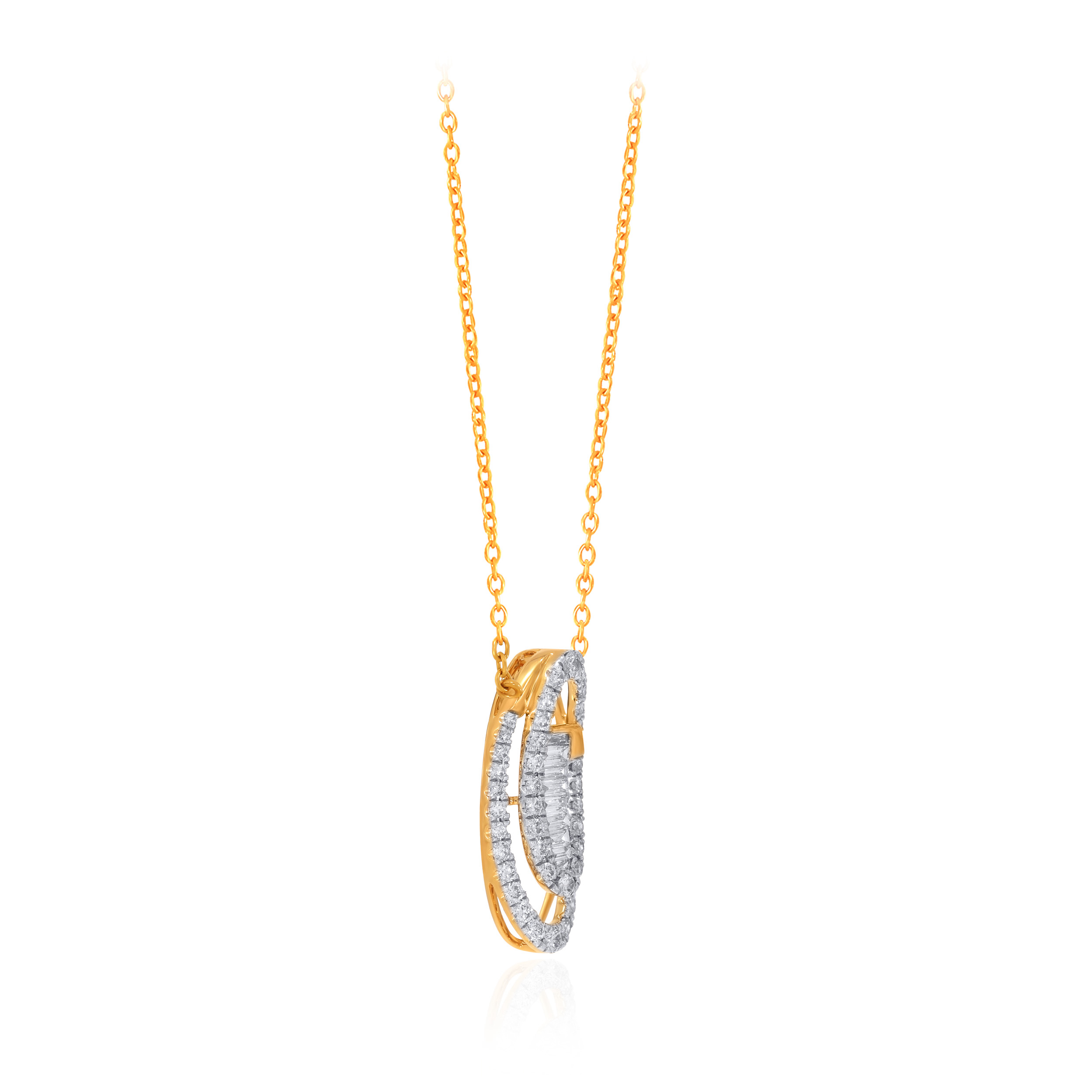Oval Harmony Diamond Chain Pendant - Senco Gold and Diamonds