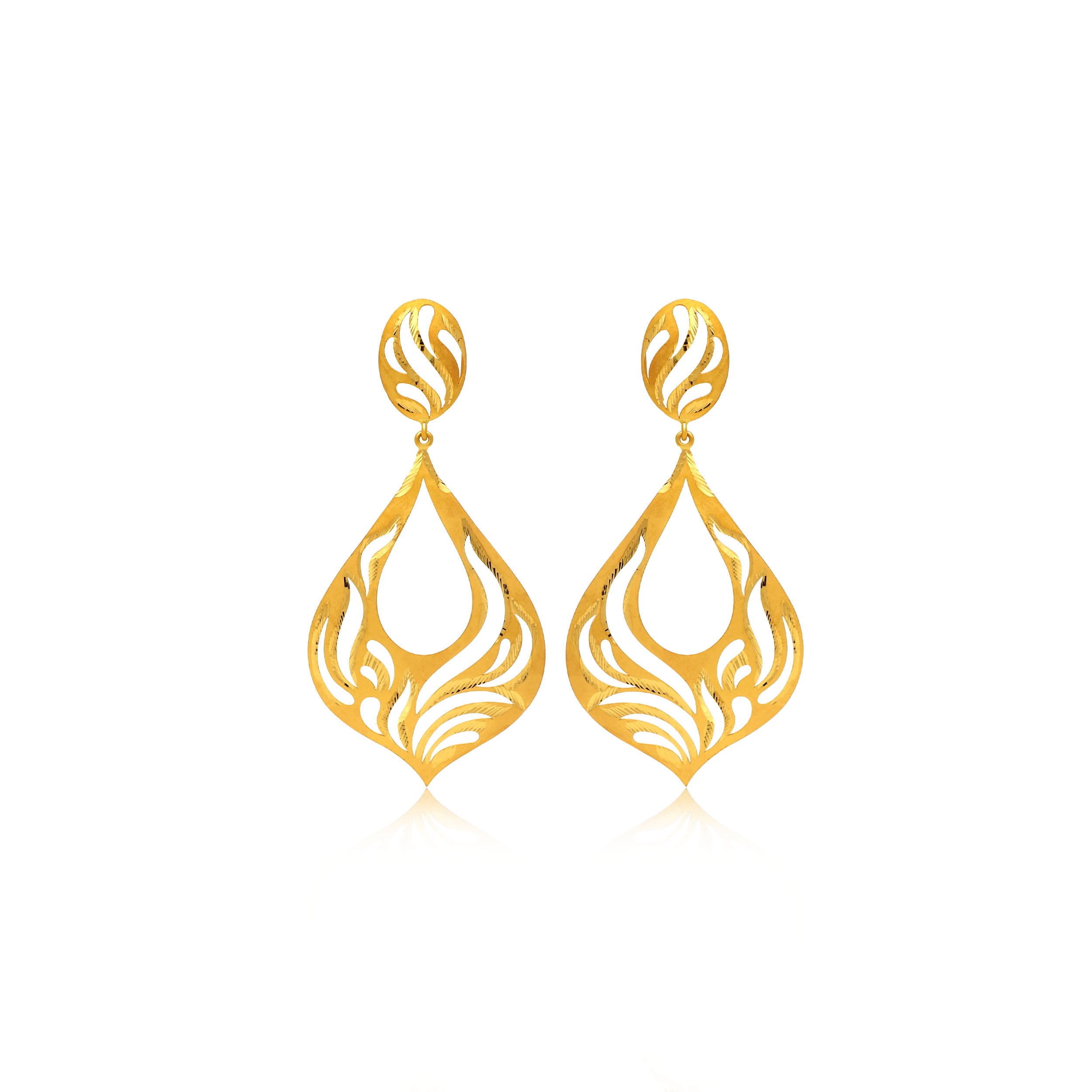 Fiery Craft Gold Earrings - Senco Gold and Diamonds