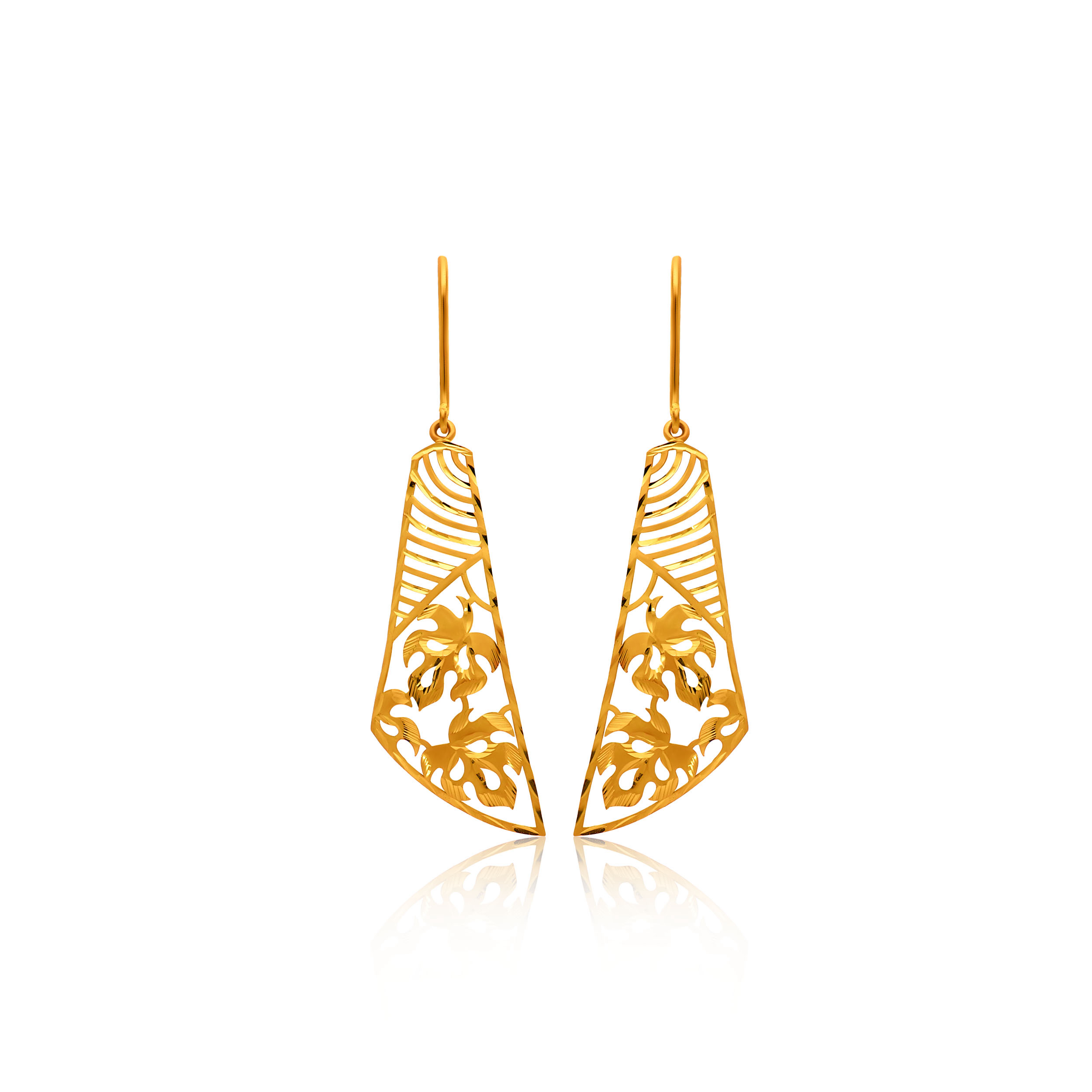 22K Yellow Gold Earrings-GPNGP-SAD0005557 - Senco Gold and Diamonds