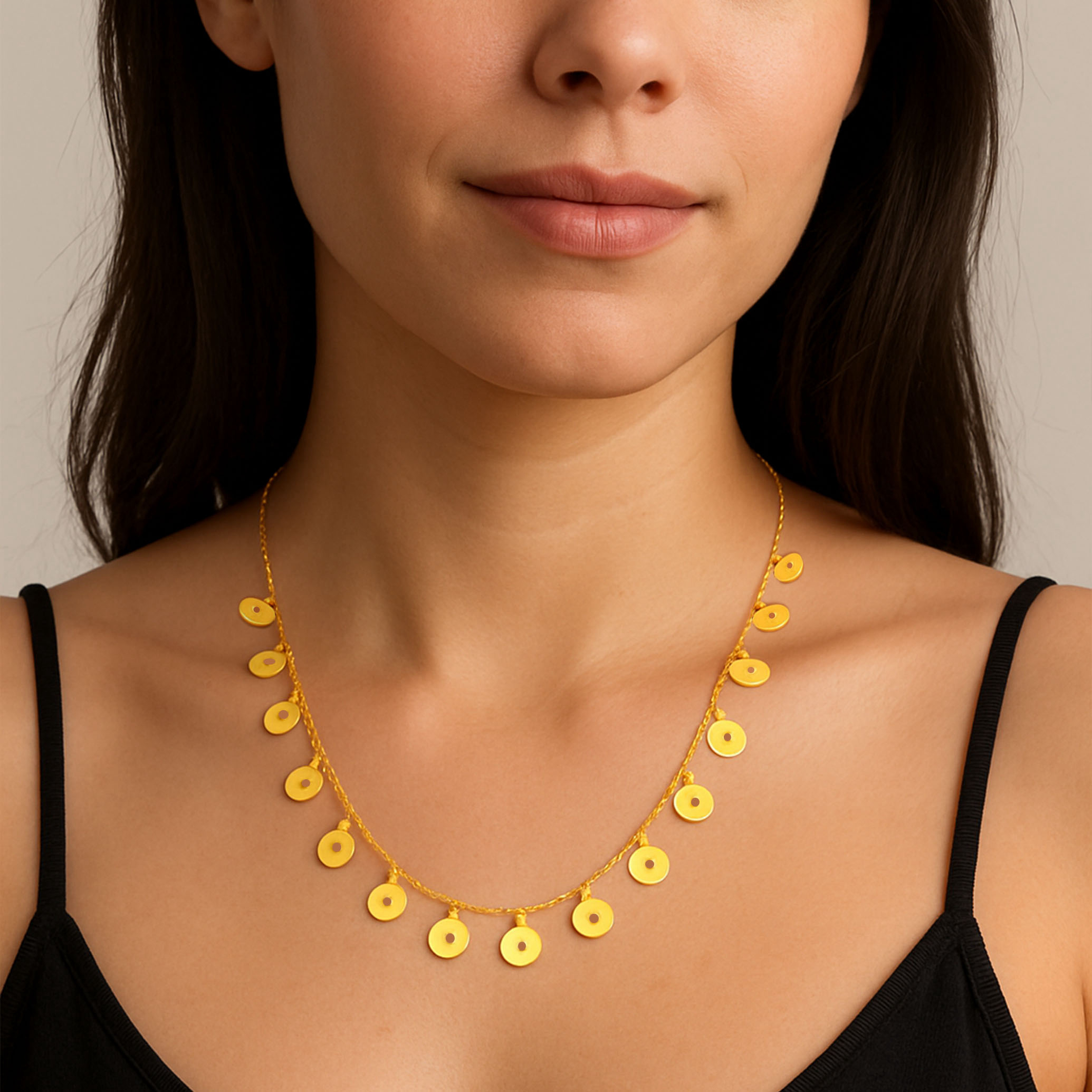 Twilight Discs Gold Chain - Senco Gold and Diamonds