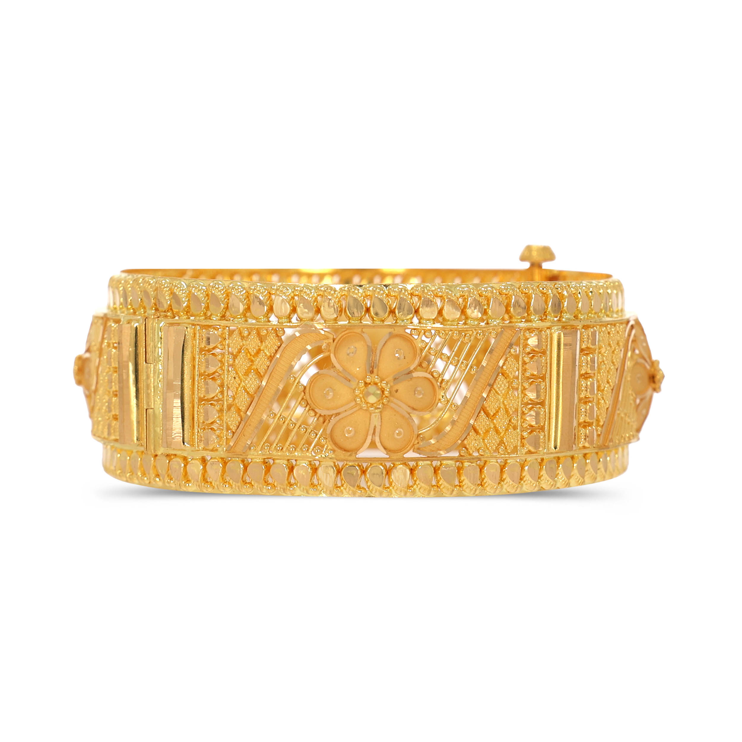 Lustrous Bloom Gold Bangle - Senco Gold and Diamonds