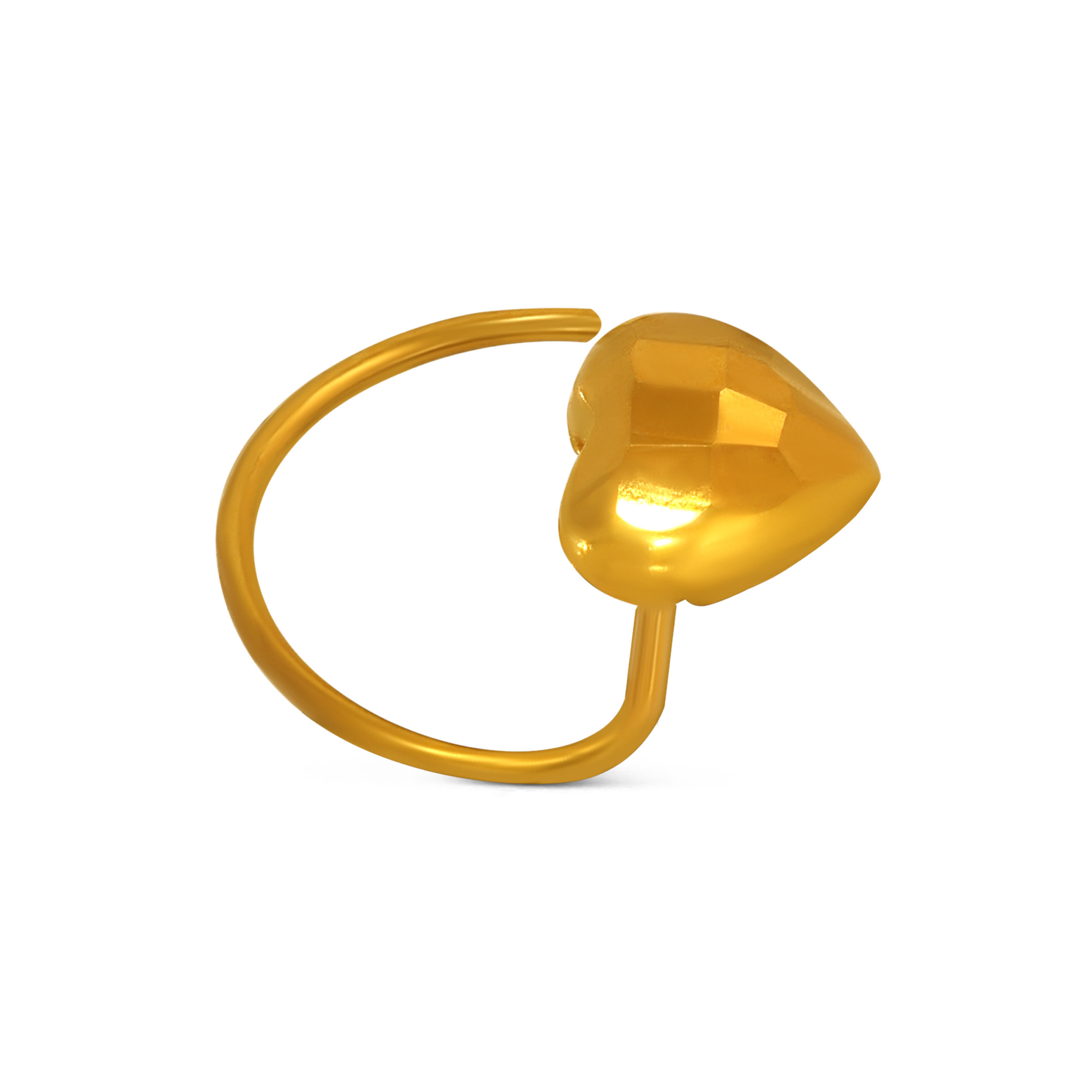 Gleaming Heart Gold Nosepin - Senco Gold and Diamonds