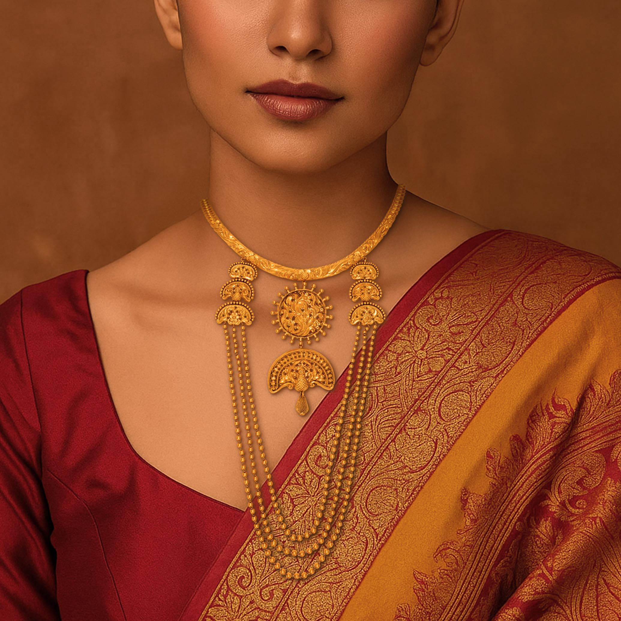 Heritage Bridal Statement Gold Necklace - Senco Gold and Diamonds