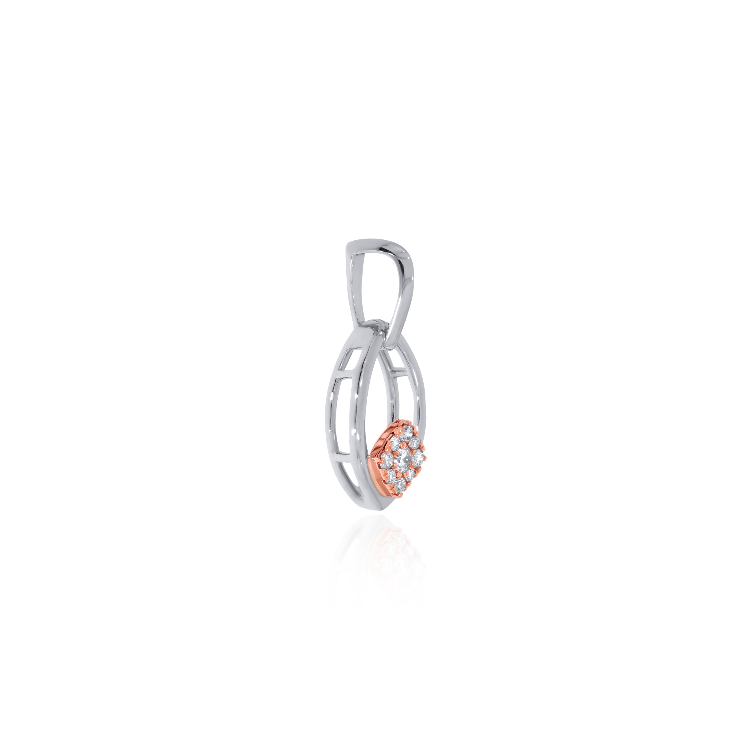 Whispering Petal Platinum Diamond Pendant - Senco Gold and Diamonds