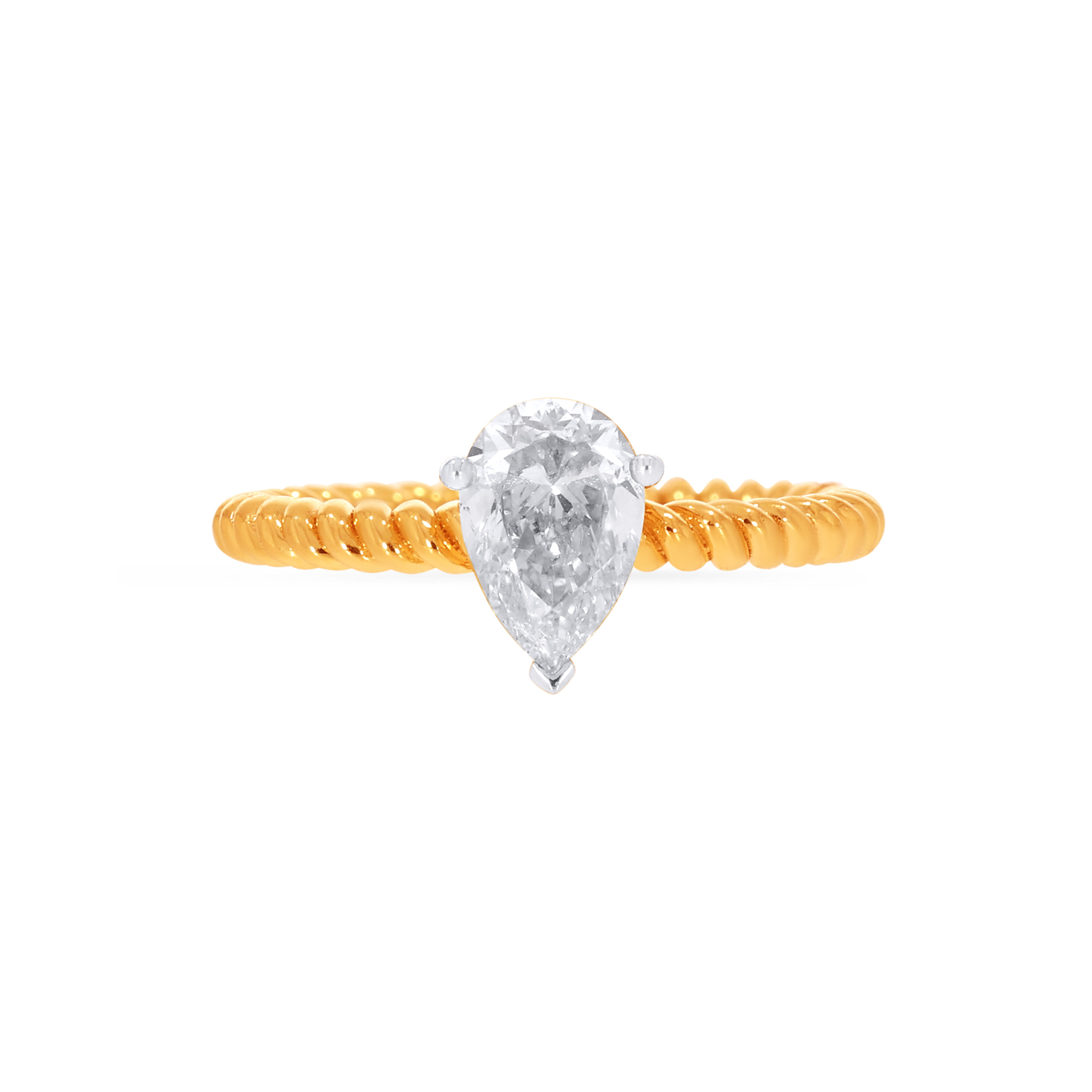 Gleaming Droplet Solitaire Ring - Senco Gold and Diamonds