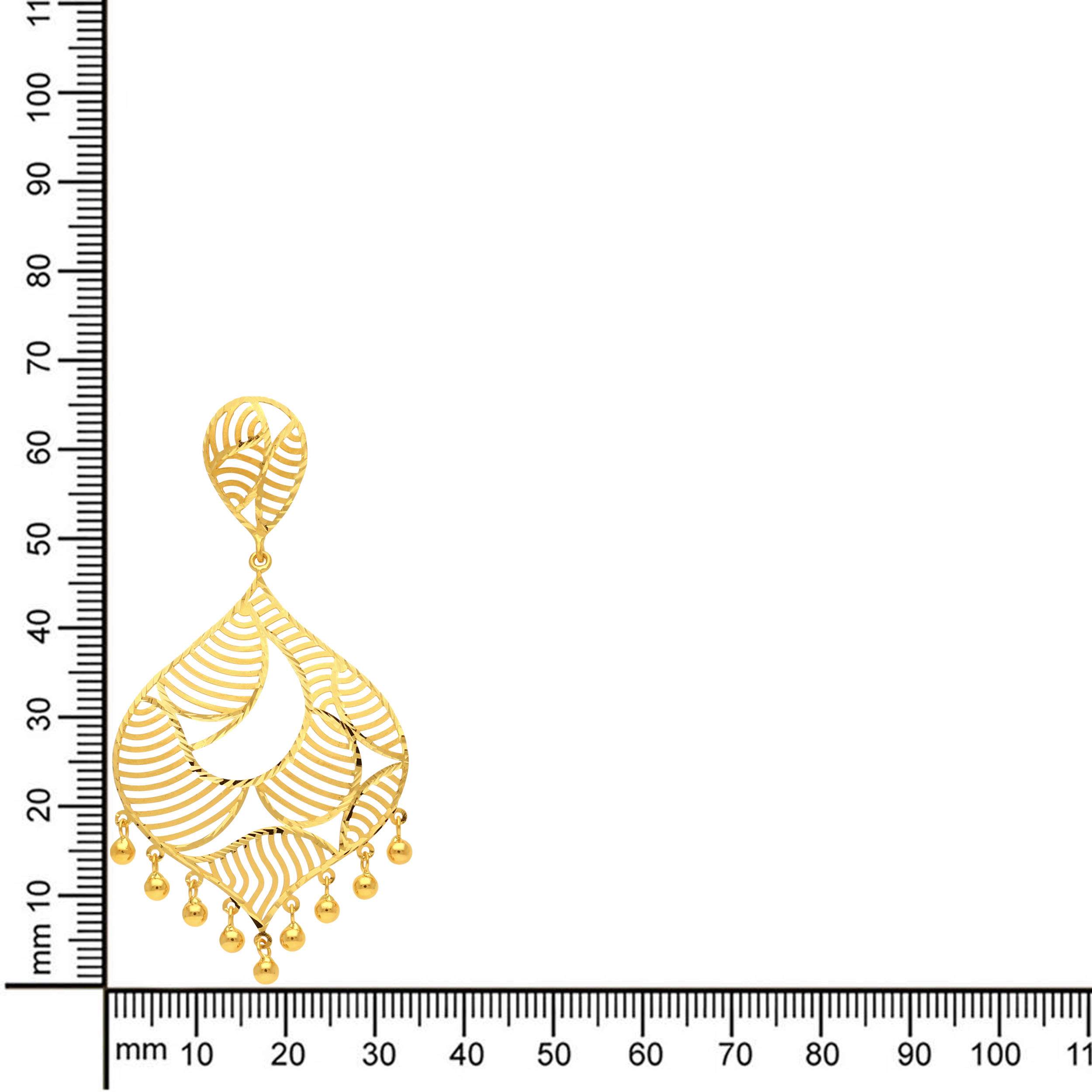 Artistic Allure Gold Danglers - Senco Gold and Diamonds